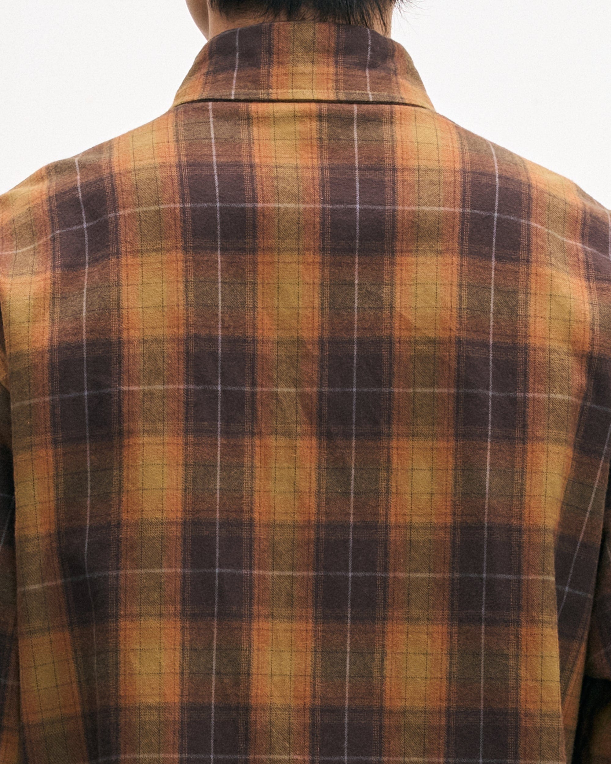LEONSENSE Classic Plaid Shirt Showa Brown, premium urban and streetwear designers apparel on PROJECTISR.com, LEONSENSE