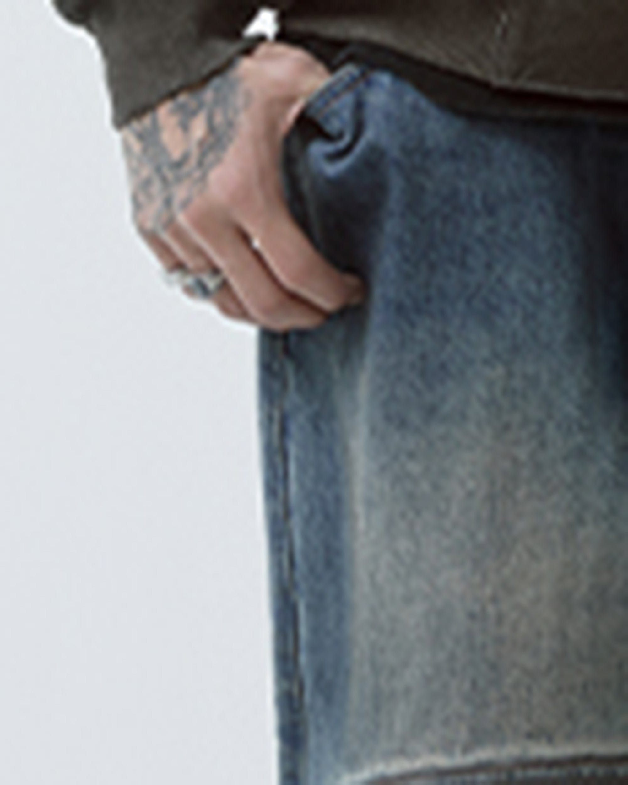 F2CE Retro Crinkled-Knee Washed Pants, premium urban and streetwear designers apparel on PROJECTISR.com, F2CE