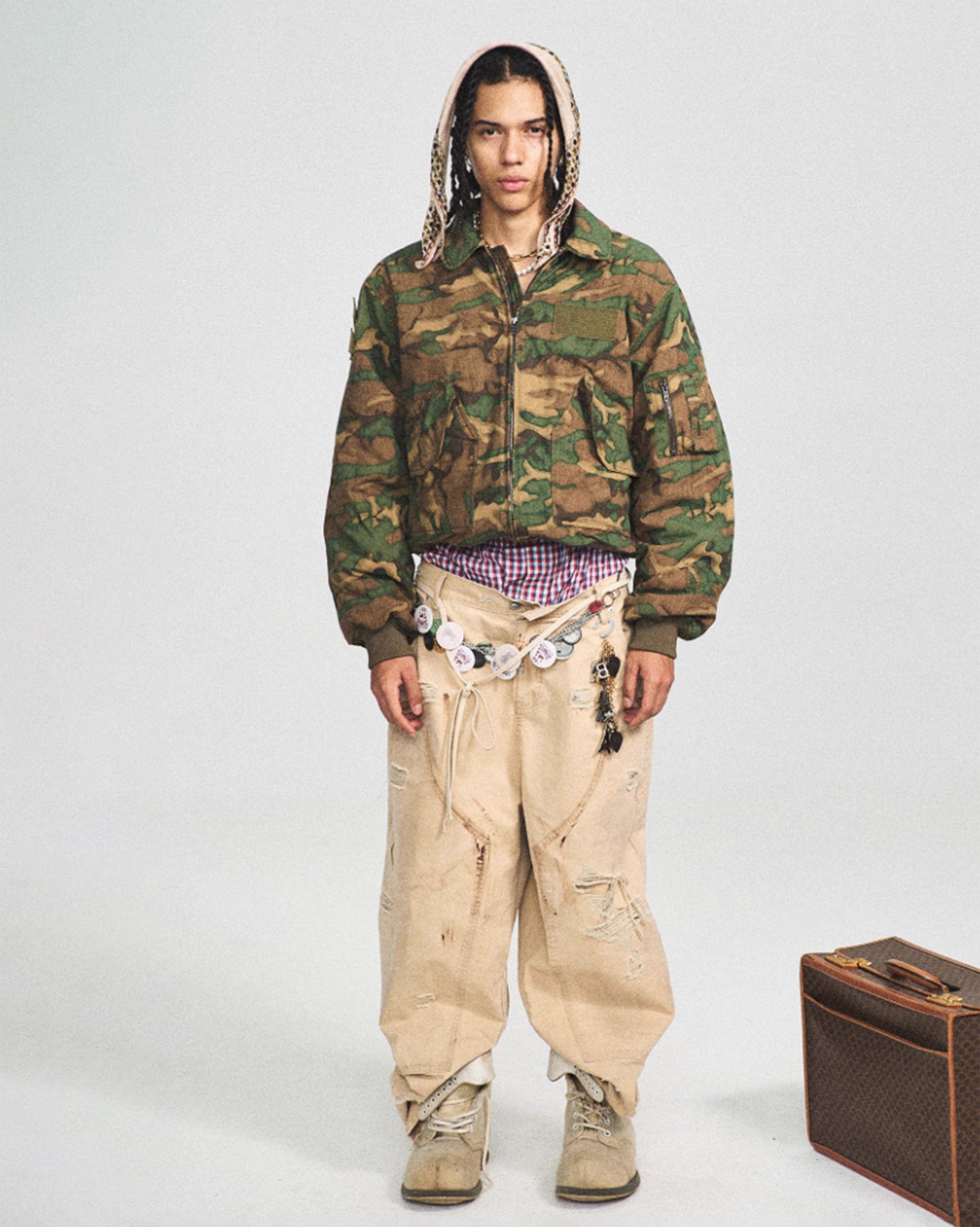 STEEPC Camo MA2 Multi-Pocket Patchwork Reversible Jacket, premium urban and streetwear designers apparel on PROJECTISR.com, STEEPC
