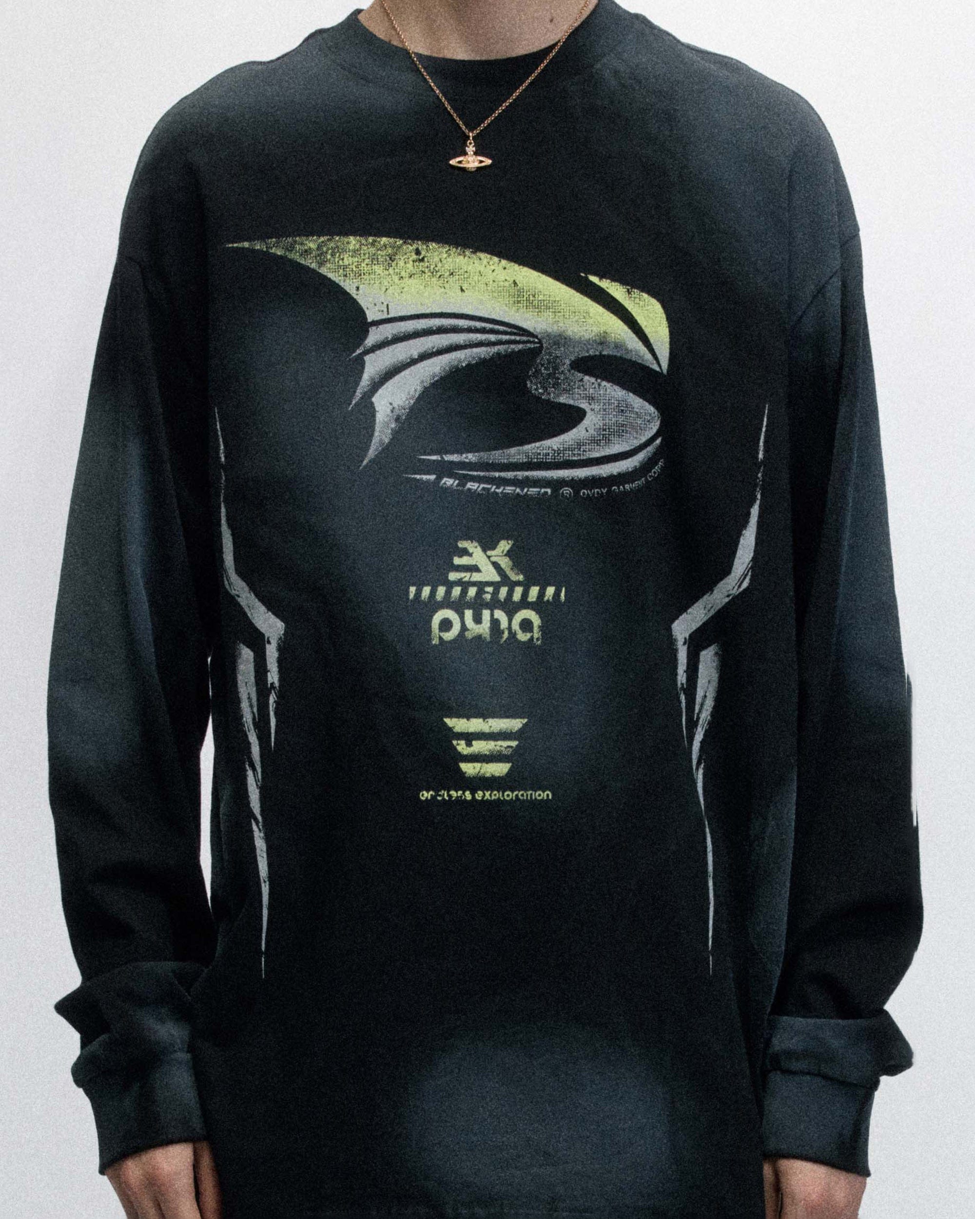 OVDY Faded Racing Graphics Long-Sleeve Tee, premium urban and streetwear designers apparel on PROJECTISR.com, OVDY