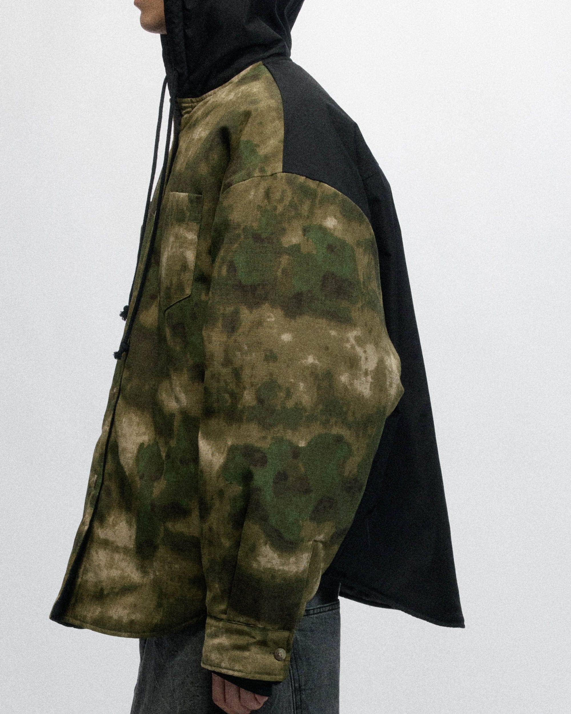 OVDY Tie-Dye Camo Hooded Puffer Jacket, premium urban and streetwear designers apparel on PROJECTISR.com, OVDY