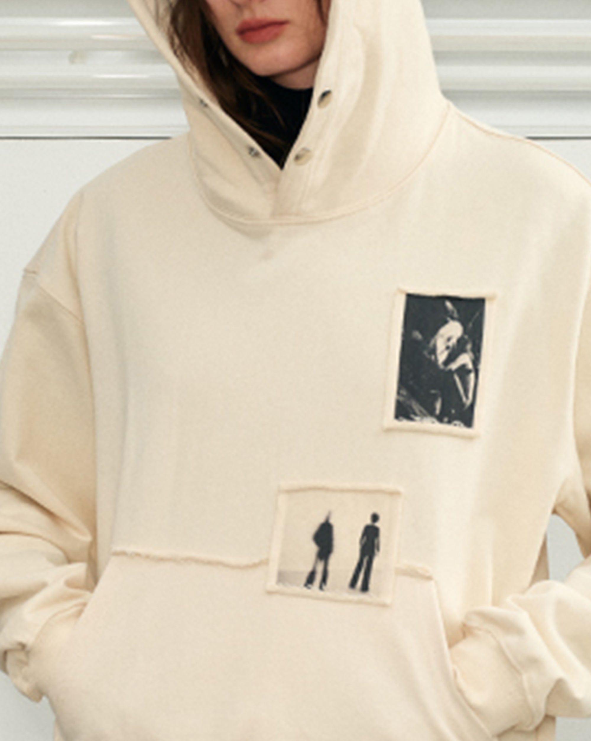 KREATE Abstract Graphics Patchwork Hoodie, premium urban and streetwear designers apparel on PROJECTISR.com, KREATE