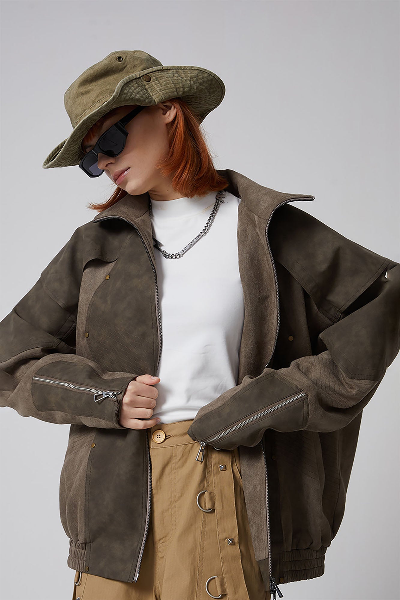 ERROR CODE ROBOT Armored Layered PU & Suede Panel Jacket, premium urban and streetwear designers apparel on PROJECTISR.com, ERROR CODE ROBOT