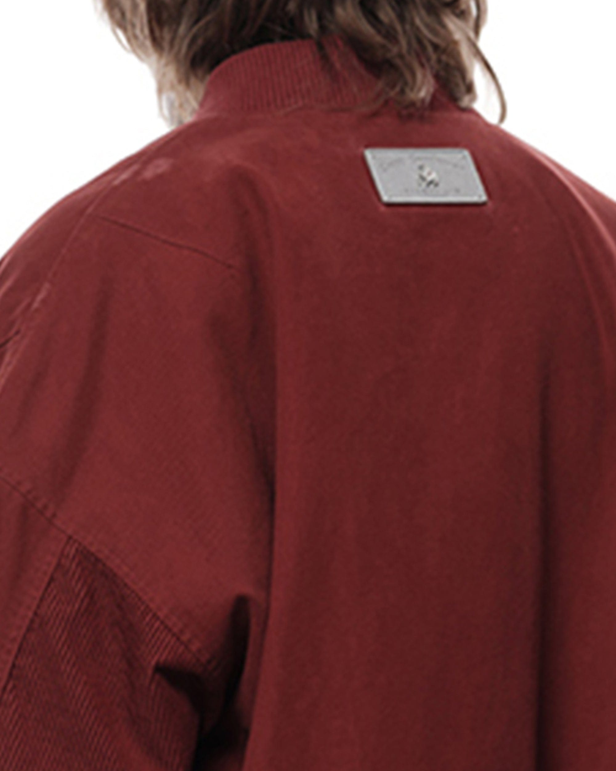 FACEONLAB Ripped MA-1 Jacket Red