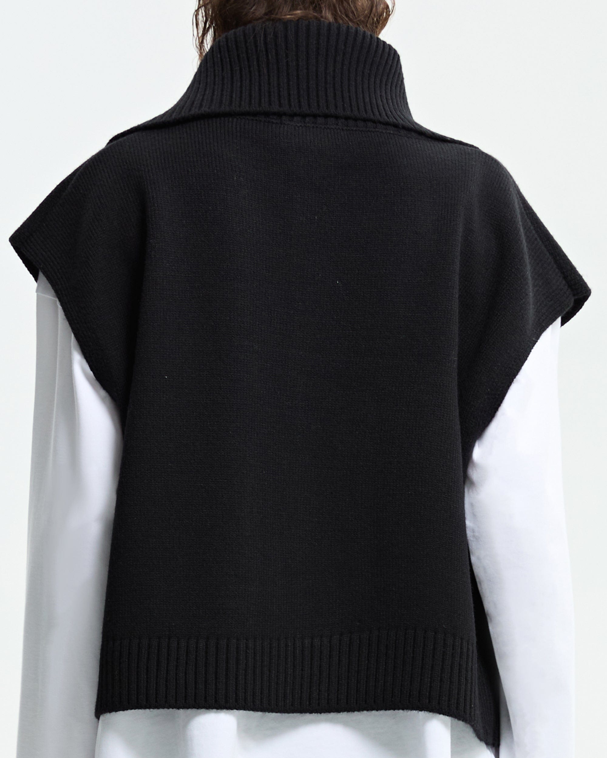ORGANIC EMOTION Classic Knitted High Collar Button Vest, premium urban and streetwear designers apparel on PROJECTISR.com, ORGANIC EMOTION
