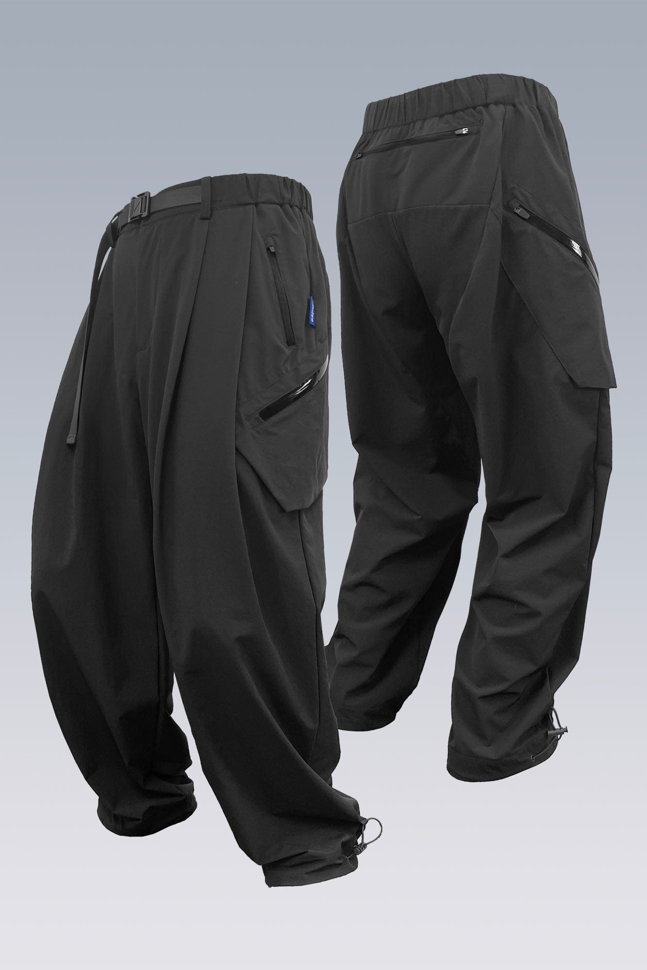SILENSTORM Drawstring-Hem Webbing Belt Utility Pants, premium urban and streetwear designers apparel on PROJECTISR.com, SILENSTORM