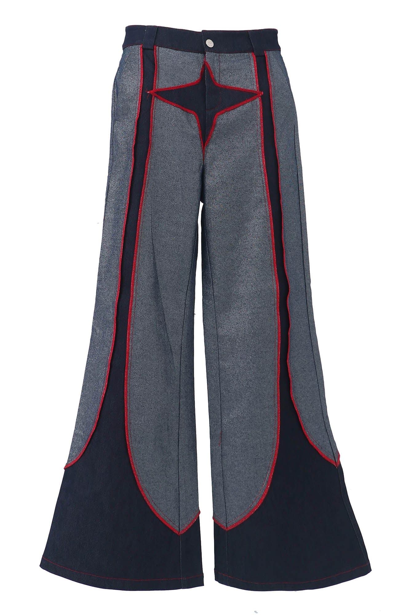 EMBRYO Four-Point Star Spliced Flared Pants, premium urban and streetwear designers apparel on PROJECTISR.com, EMBRYO