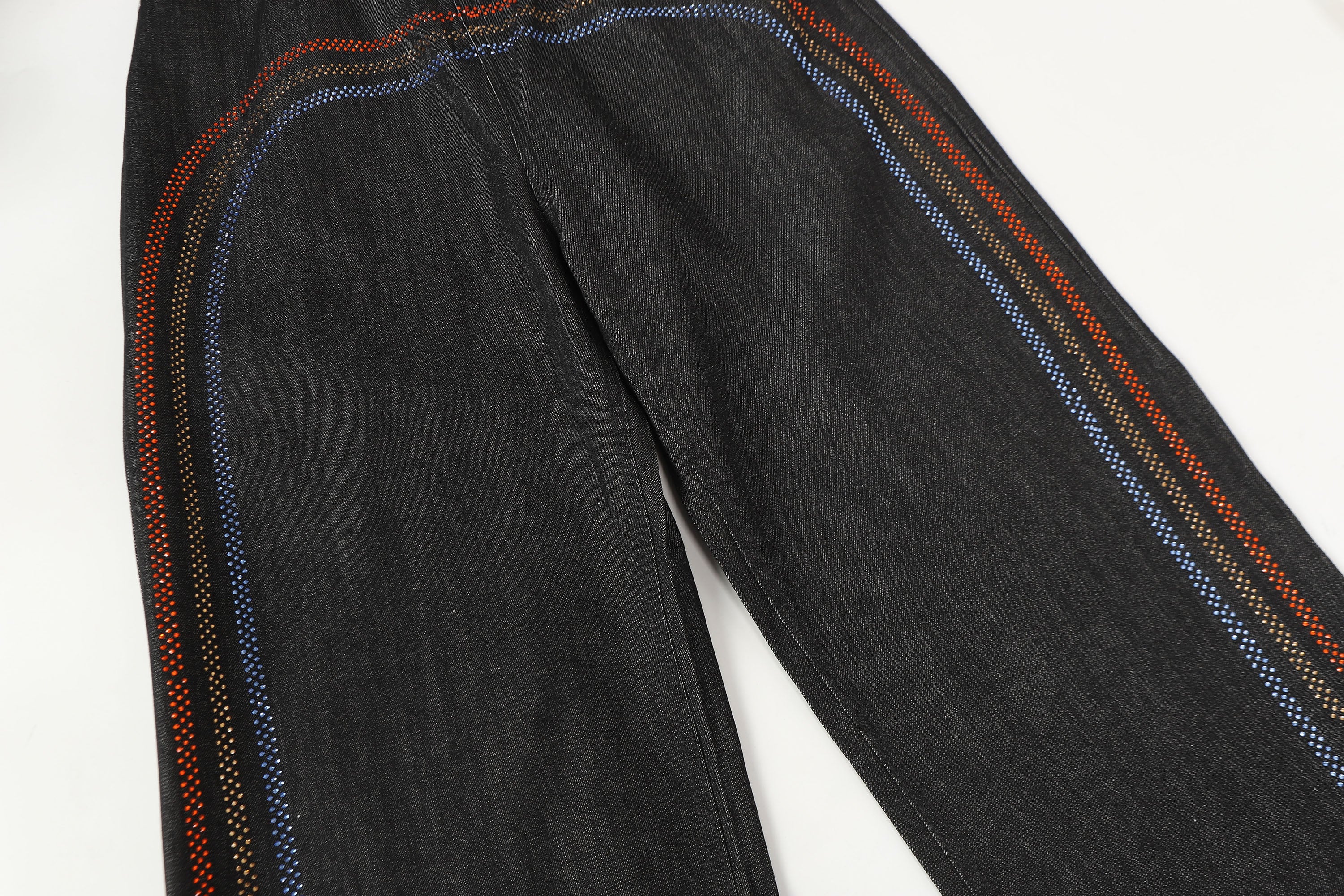 CLP Rainbow Diamond Balloon-Leg Raw Jeans, premium urban and streetwear designers apparel on PROJECTISR.com, CLP