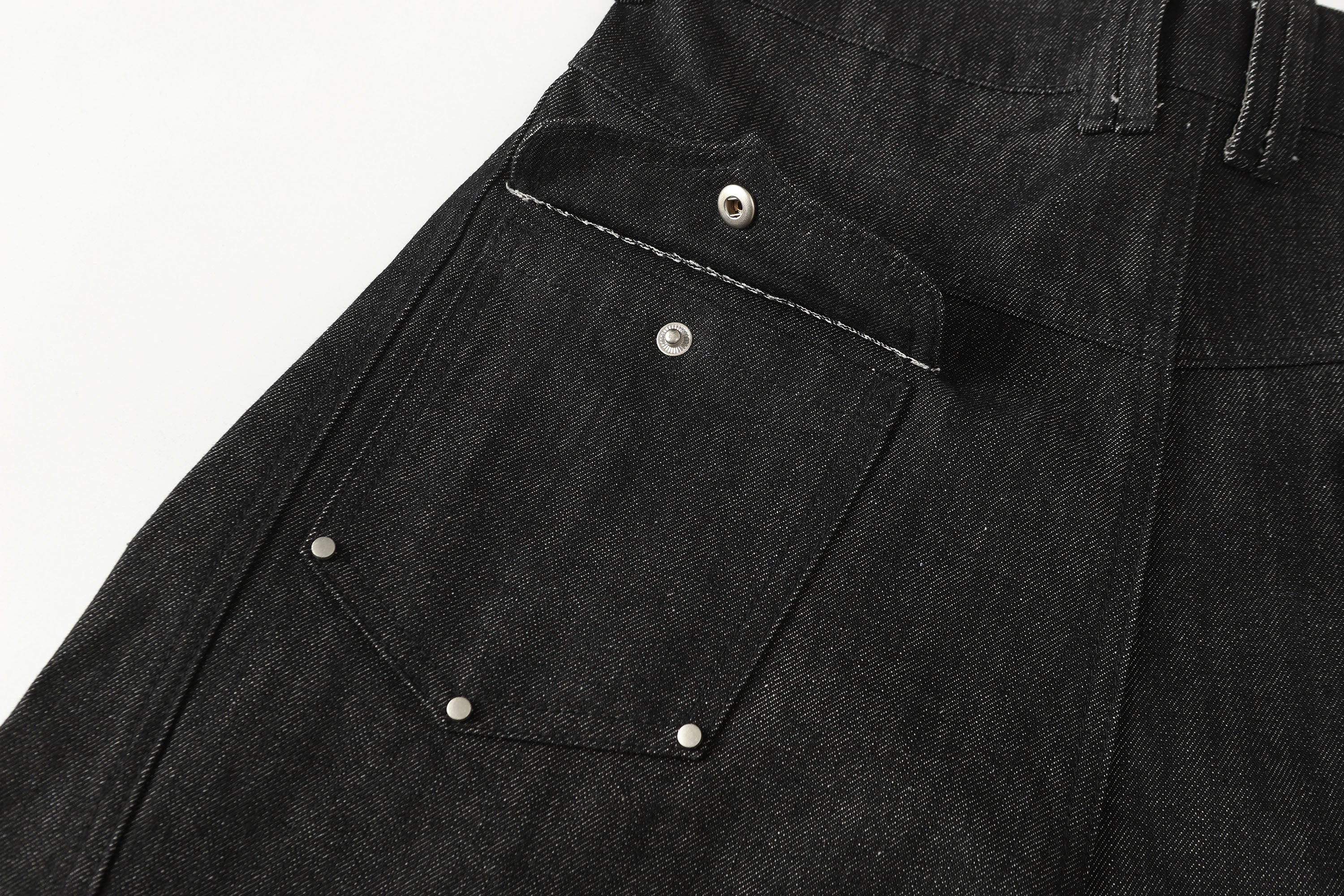 CLP Arced Panel Balloon-Leg Raw Jeans, premium urban and streetwear designers apparel on PROJECTISR.com, CLP