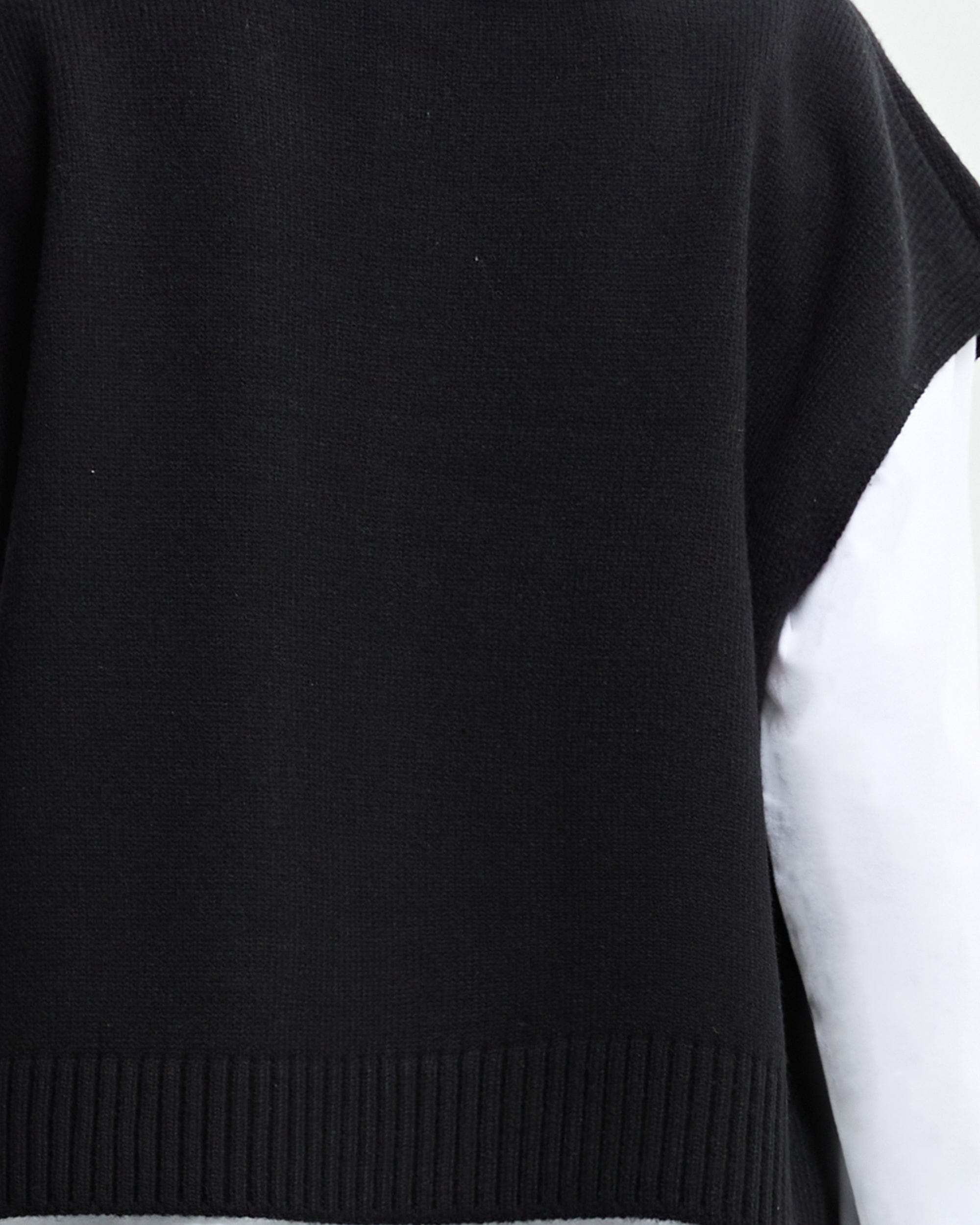 ORGANIC EMOTION Classic Knitted High Collar Button Vest, premium urban and streetwear designers apparel on PROJECTISR.com, ORGANIC EMOTION