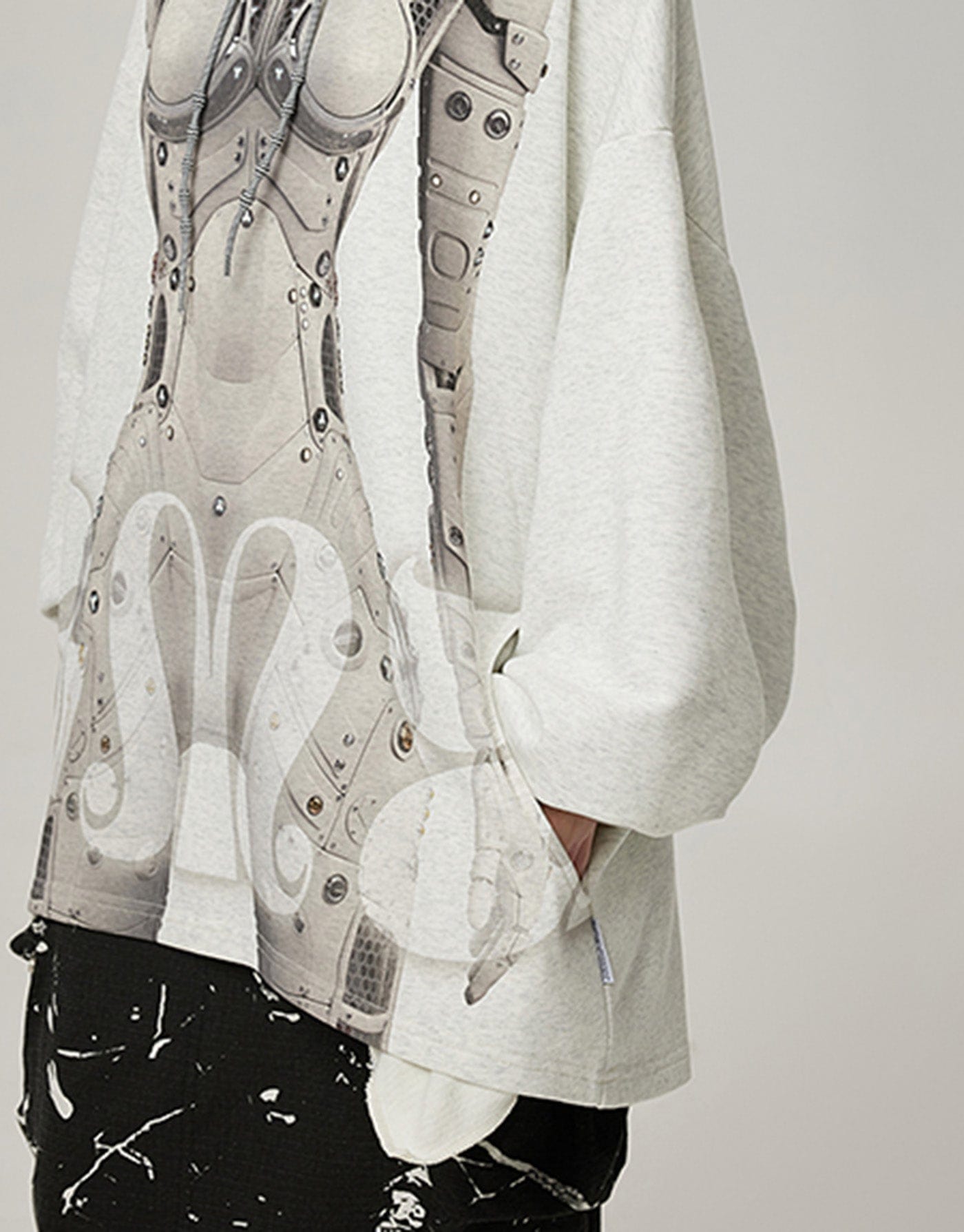DAMAGE ASIA Ex Machina Graphics Oversized Hoodie, premium urban and streetwear designers apparel on PROJECTISR.com, DAMAGE ASIA