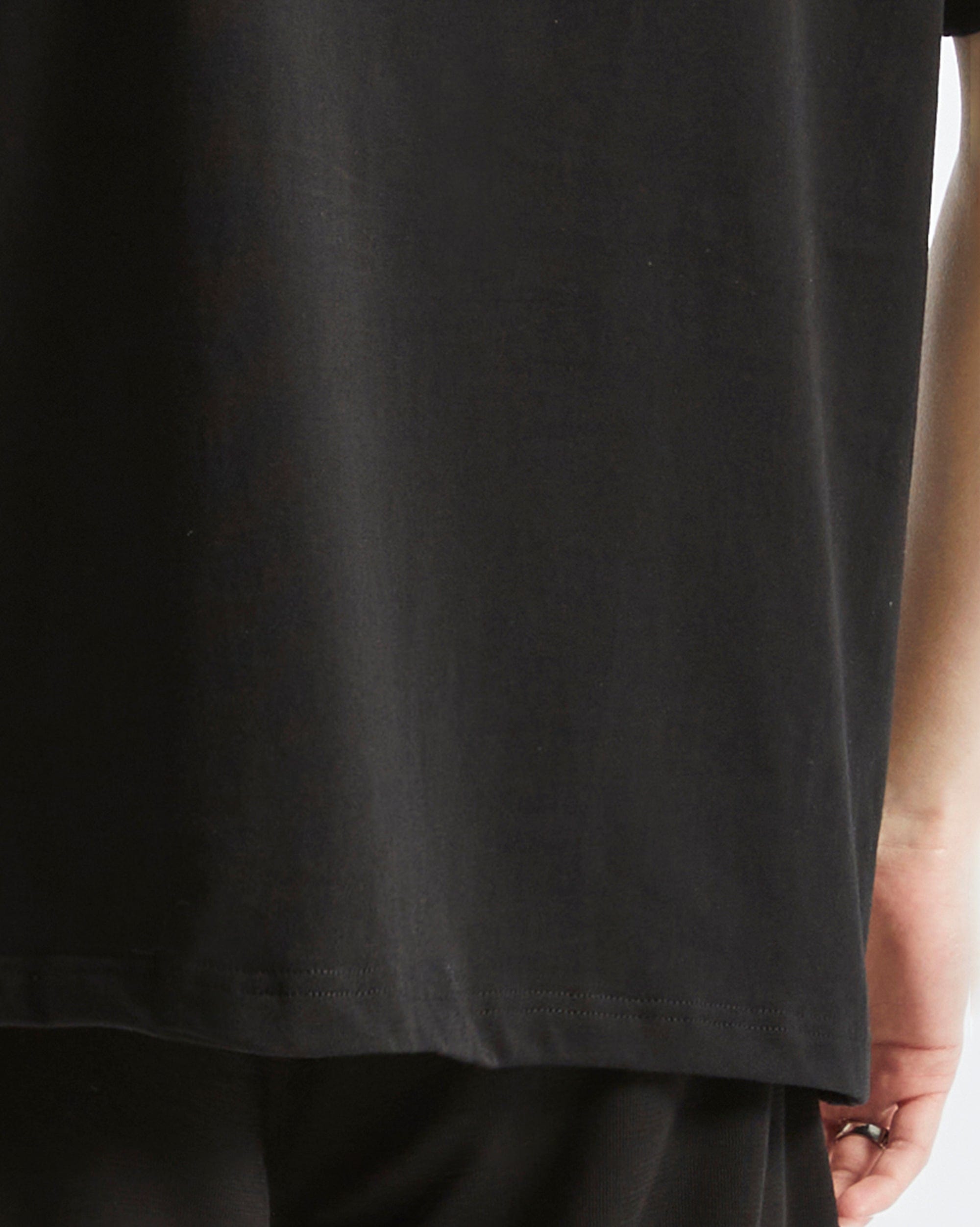 ORGANIC EMOTION Deconstructed Denim Shorts Spliced T-Shirt