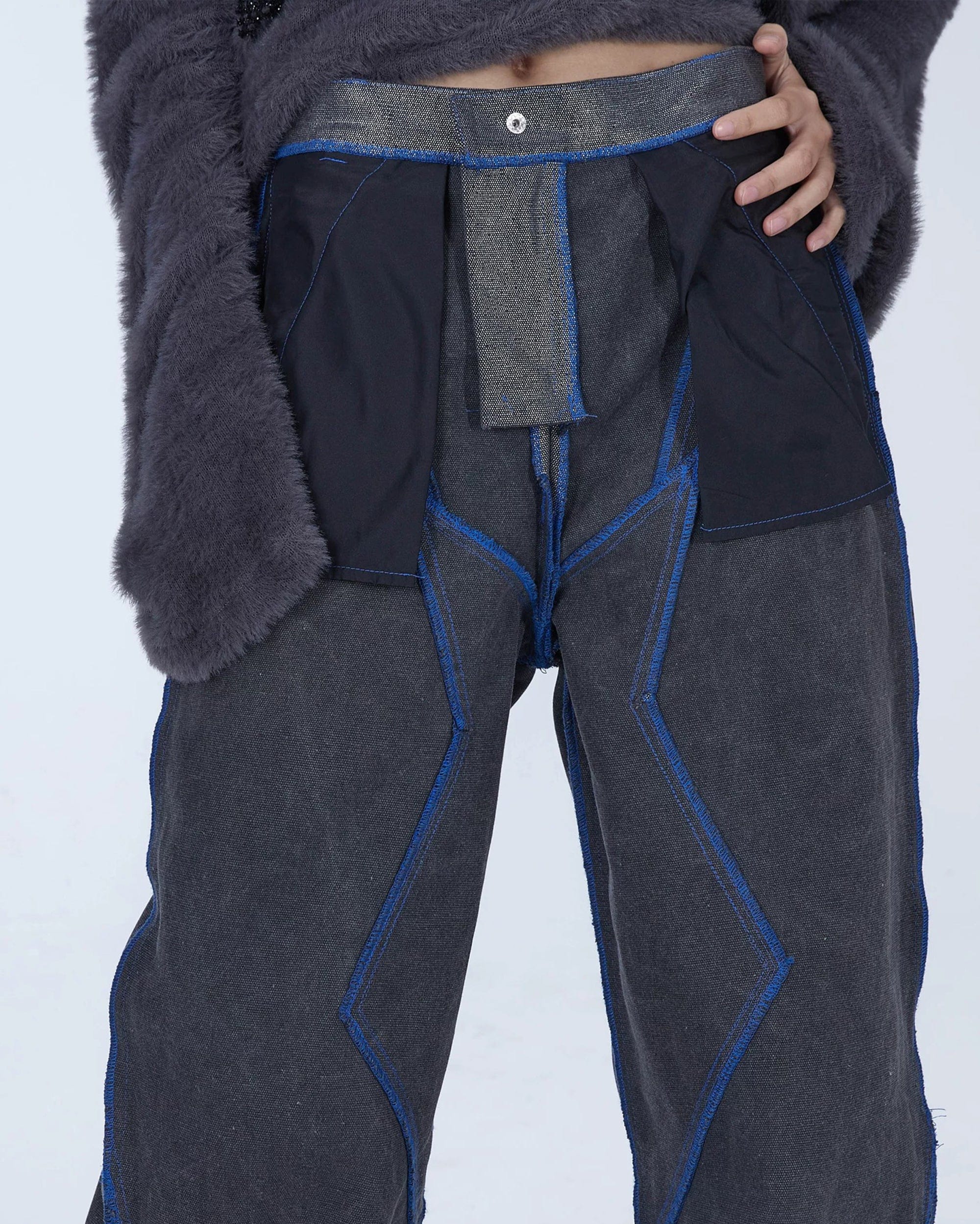 EMBRYO Deconstructed Reversible Pants, premium urban and streetwear designers apparel on PROJECTISR.com, EMBRYO