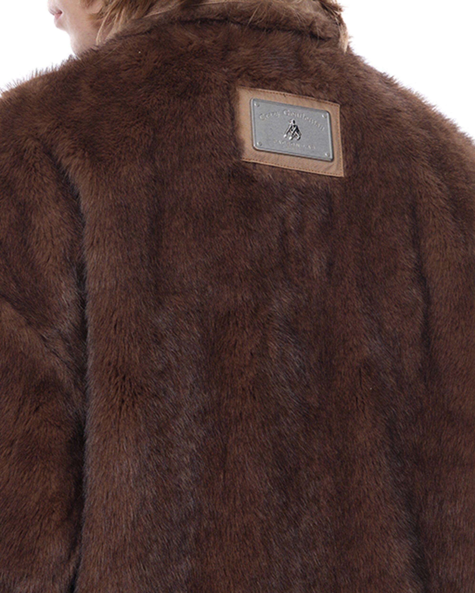 FACEONLAB Distressed Reversible Fuzzy N1 Military Jacket Khaki, premium urban and streetwear designers apparel on PROJECTISR.com, FACEONLAB