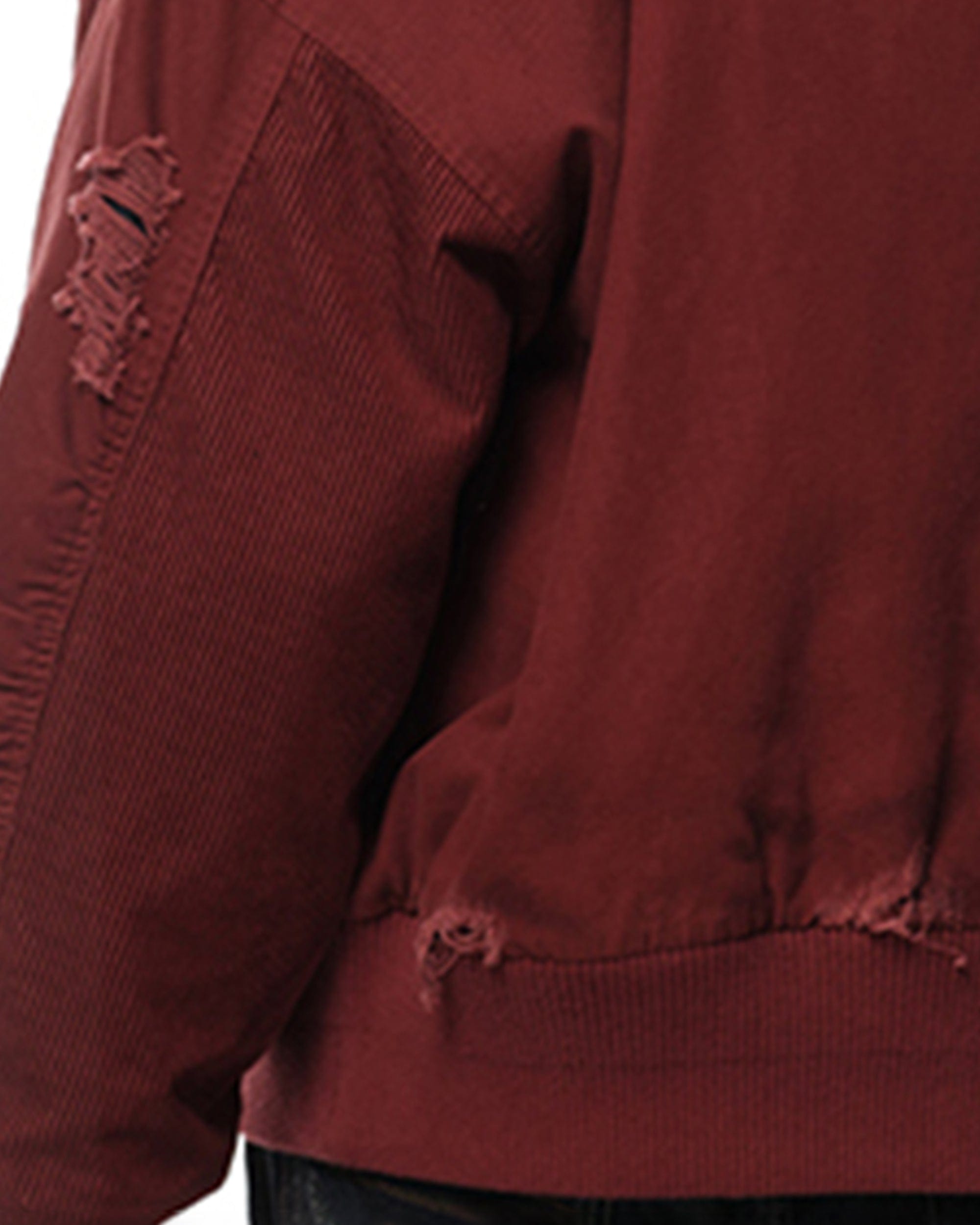 FACEONLAB Ripped MA-1 Jacket Red
