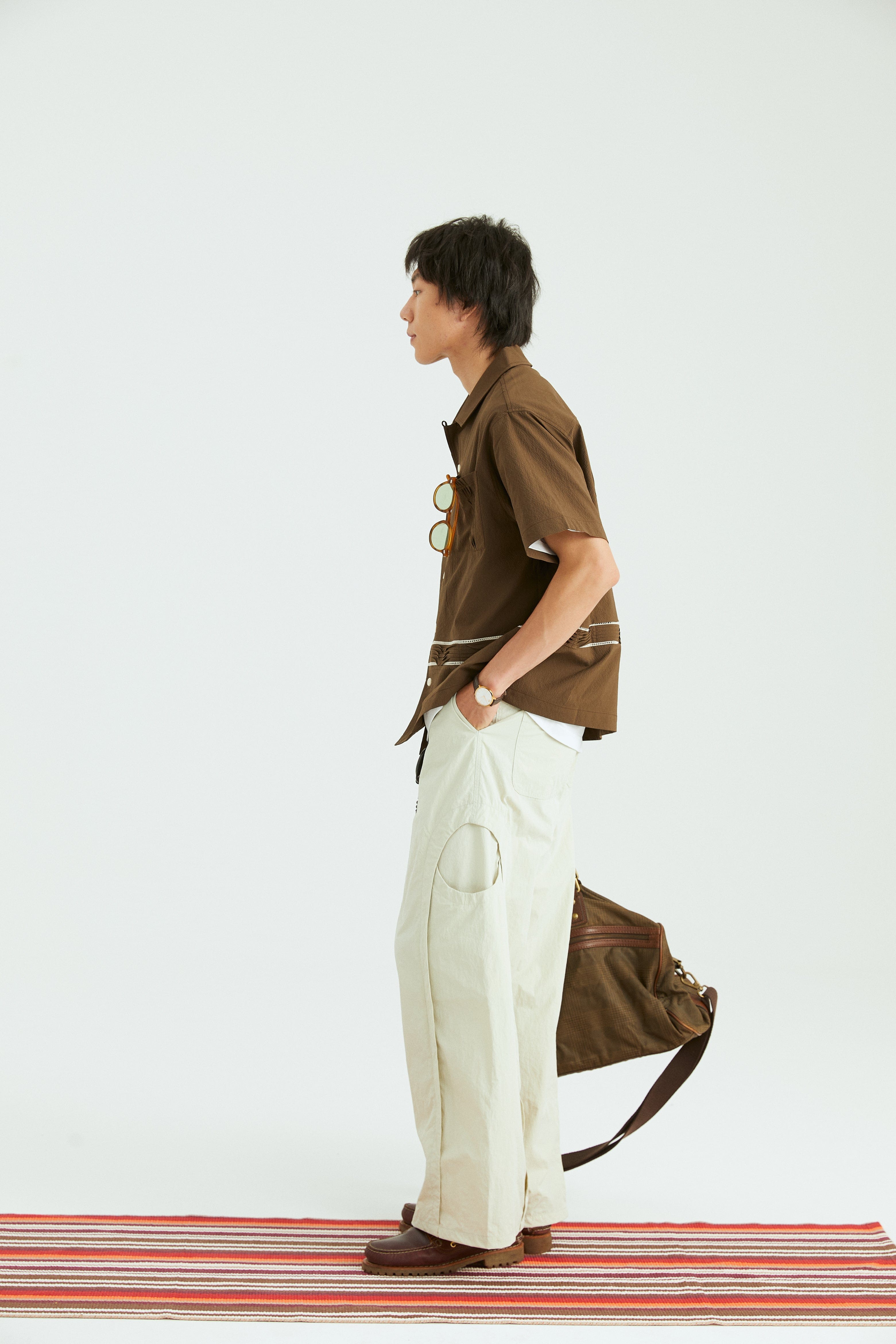 ONADAILYBASIS Curved-Pocket Paneled Utility Pants, premium urban and streetwear designers apparel on PROJECTISR.com, ONADAILYBASIS