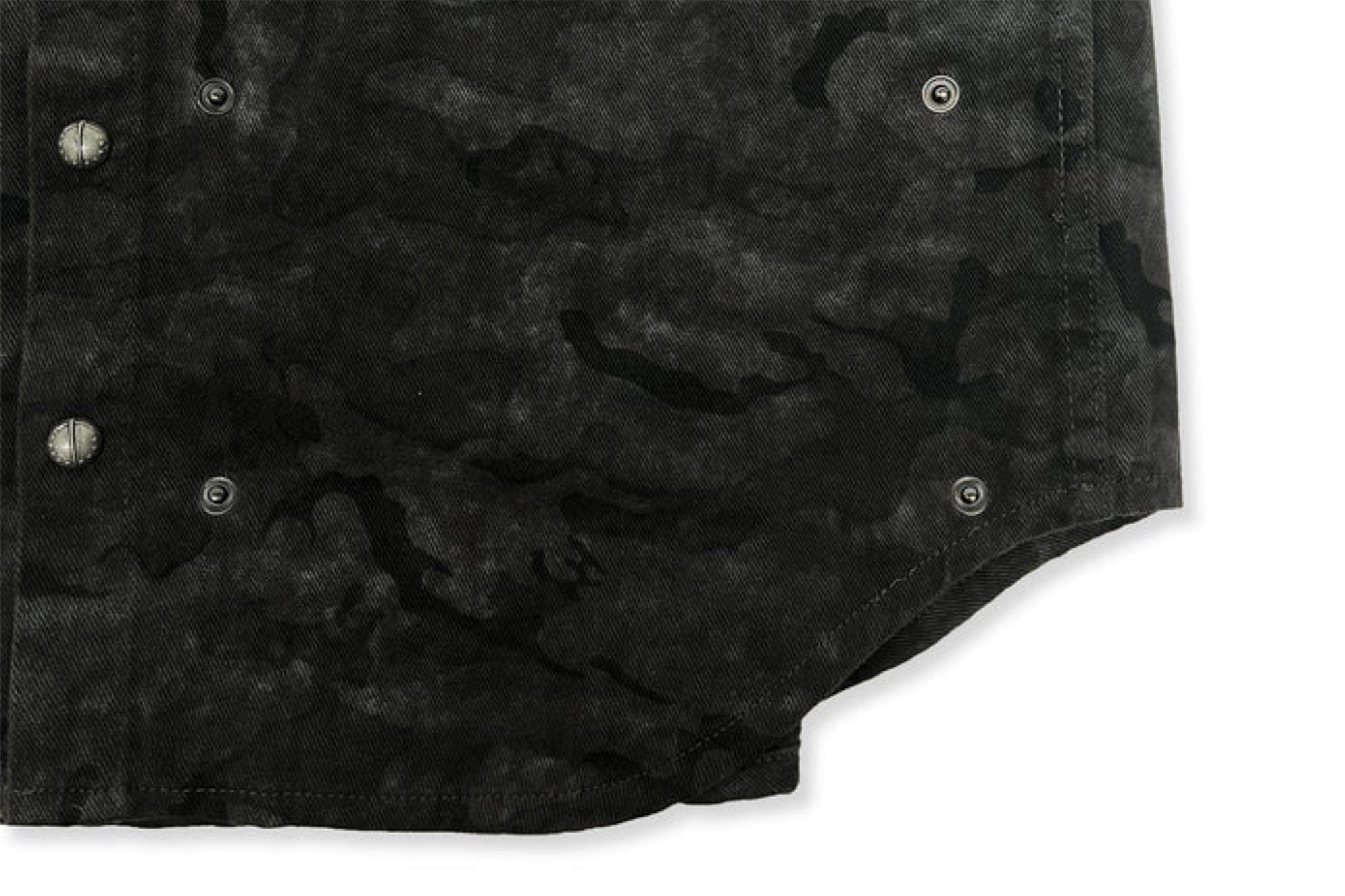 TECNINEGROUP Detachable Hood Star-Rivet Camo Jacket, premium urban and streetwear designers apparel on PROJECTISR.com, TECNINEGROUP