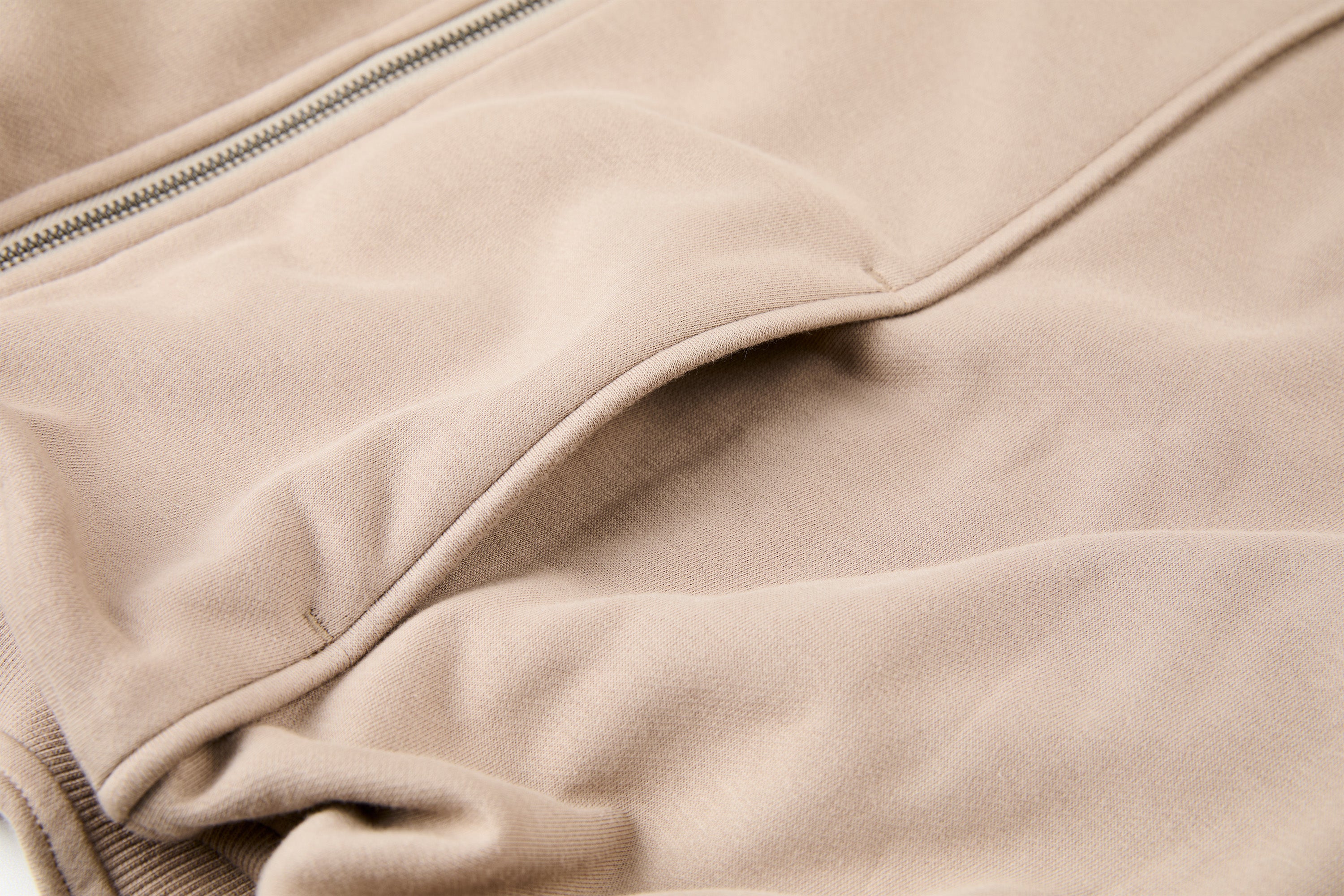 ORGANIC EMOTION Curved Panel Drawstring-Hem Zip-Up Hoodie, premium urban and streetwear designers apparel on PROJECTISR.com, ORGANIC EMOTION