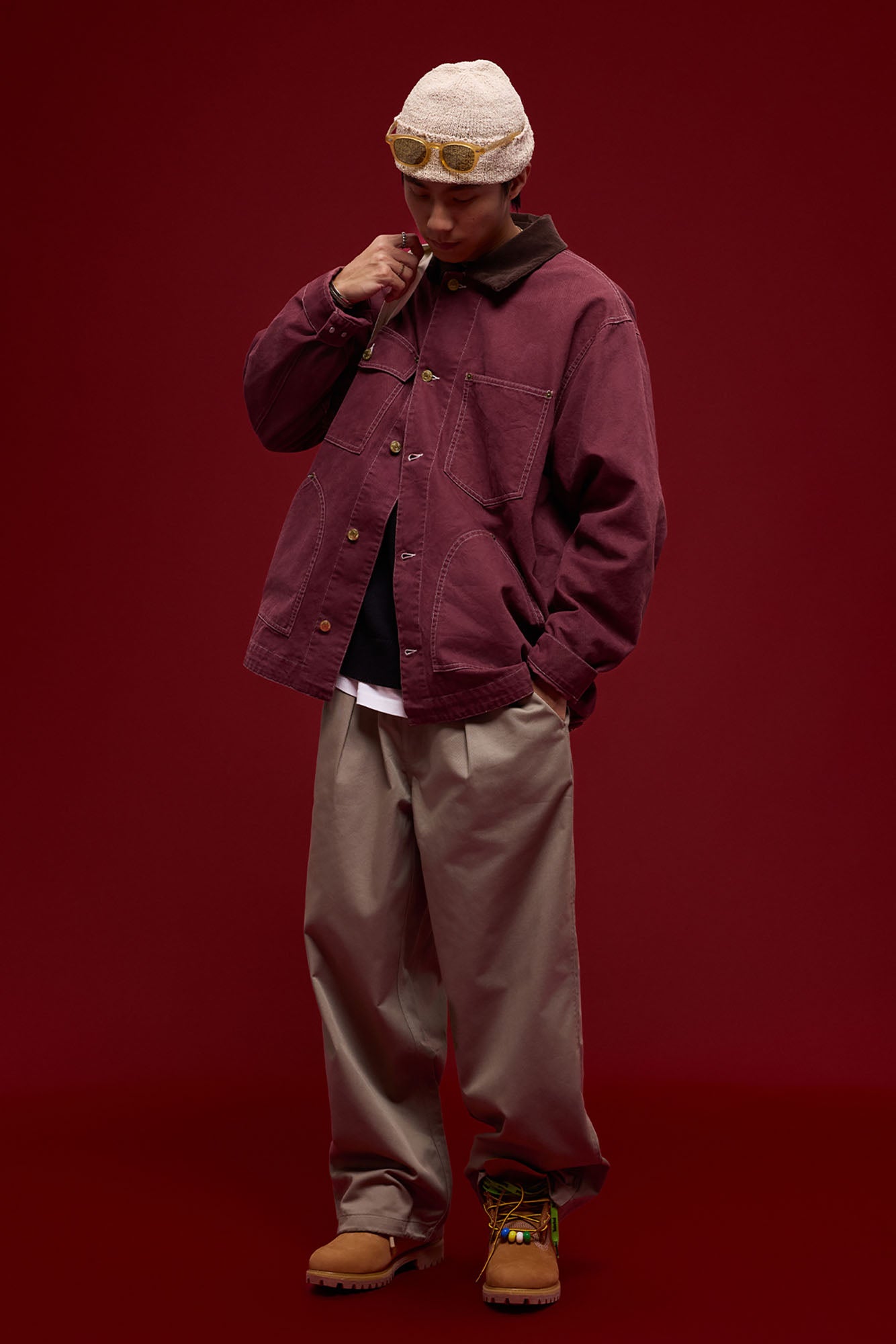 BANANA CLUB Contrast Collar Stitch Utility Jacket, premium urban and streetwear designers apparel on PROJECTISR.com, BANANA CLUB