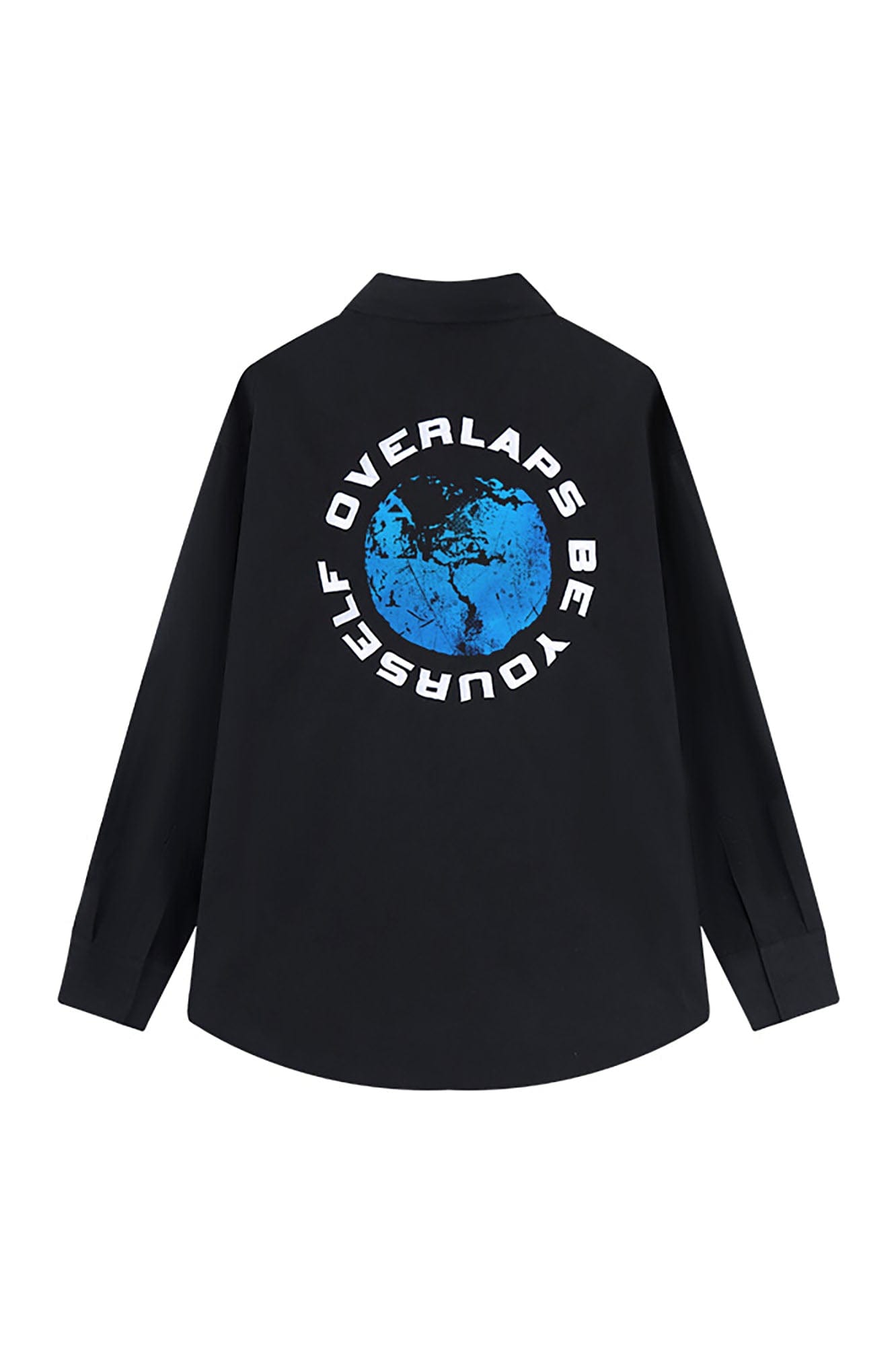 OVERLAPS Back Earth Graphic Overshirt, premium urban and streetwear designers apparel on PROJECTISR.com, OVERLAPS