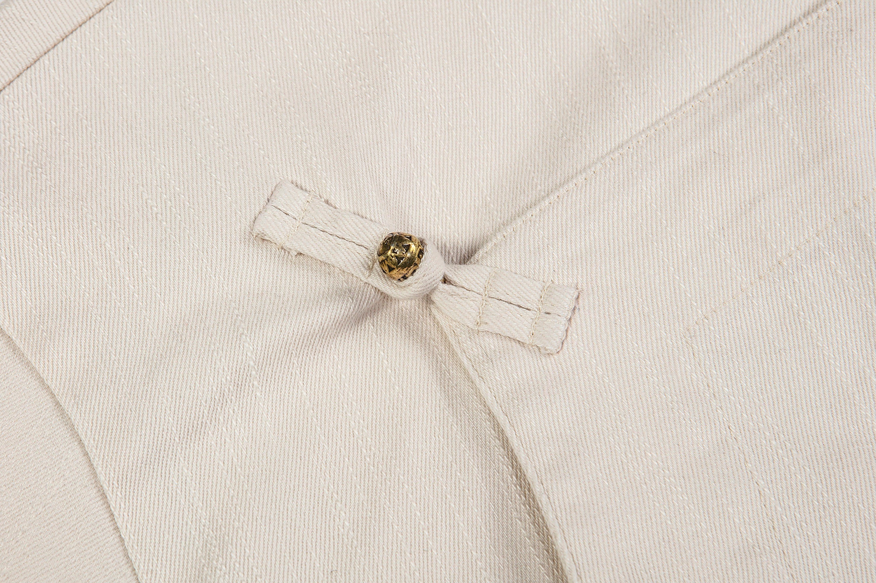 NERHI Asymmetrical Frog Button Mandarin Collar Shirt, premium urban and streetwear designers apparel on PROJECTISR.com, NERHI