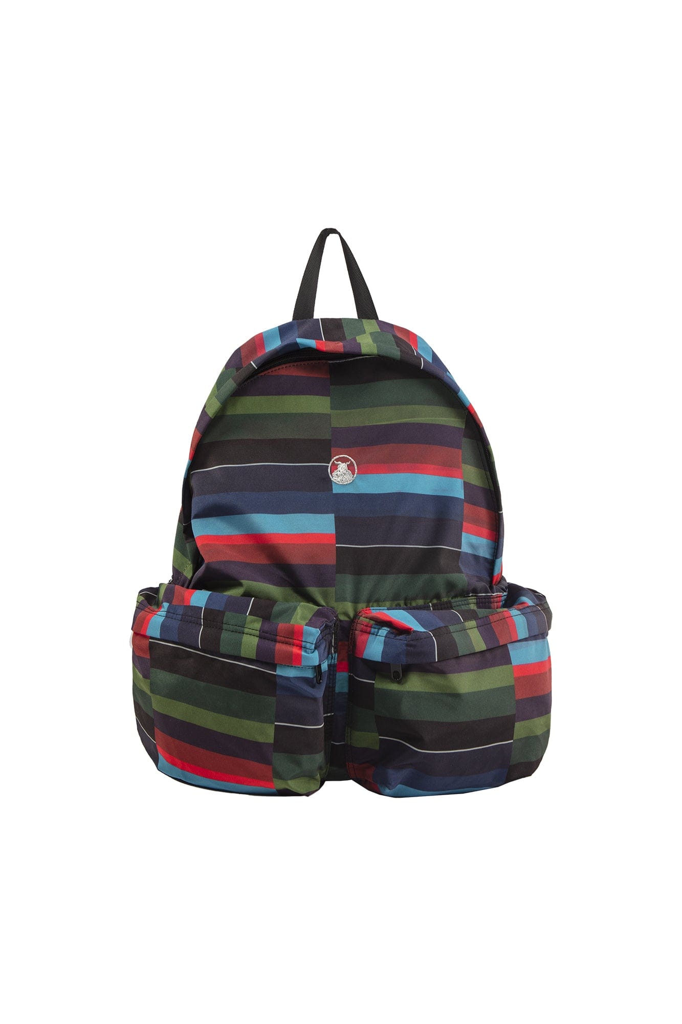 NERHI Horizontal Striped Patchwork Backpack, premium urban and streetwear designers apparel on PROJECTISR.com, NERHI