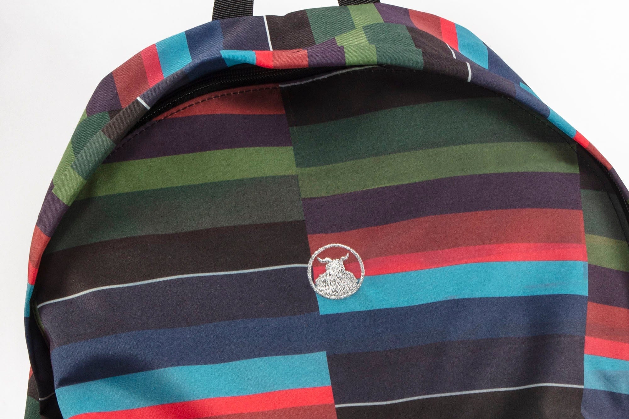 NERHI Horizontal Striped Patchwork Backpack, premium urban and streetwear designers apparel on PROJECTISR.com, NERHI