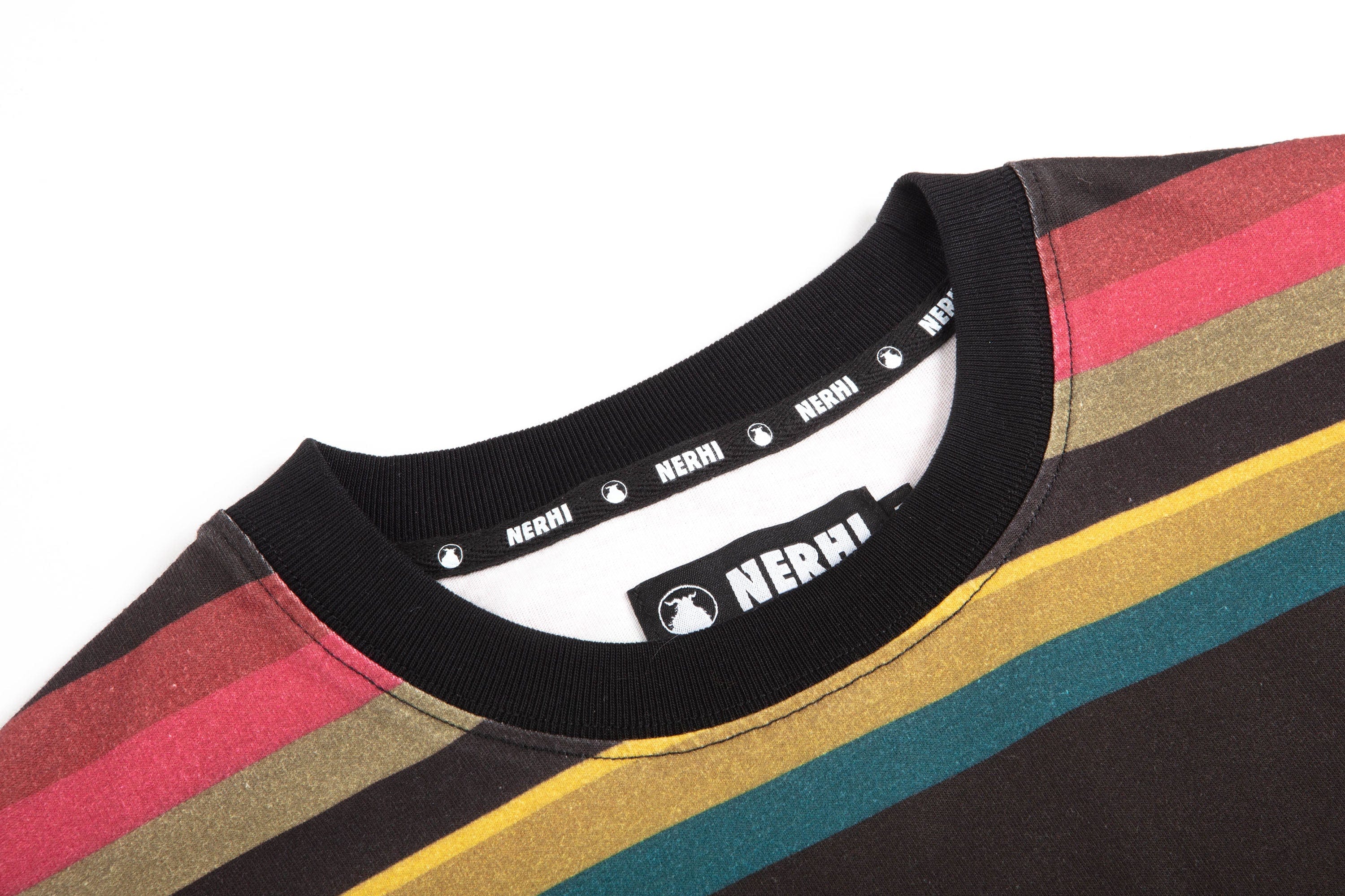 NERHI Striped LOGO Patch T-Shirt, premium urban and streetwear designers apparel on PROJECTISR.com, NERHI