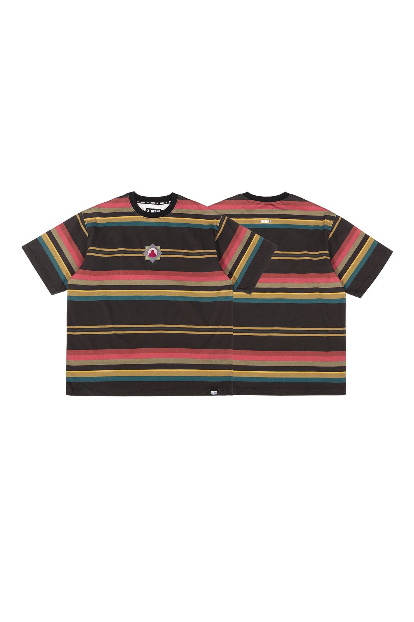 NERHI Striped LOGO Patch T-Shirt, premium urban and streetwear designers apparel on PROJECTISR.com, NERHI