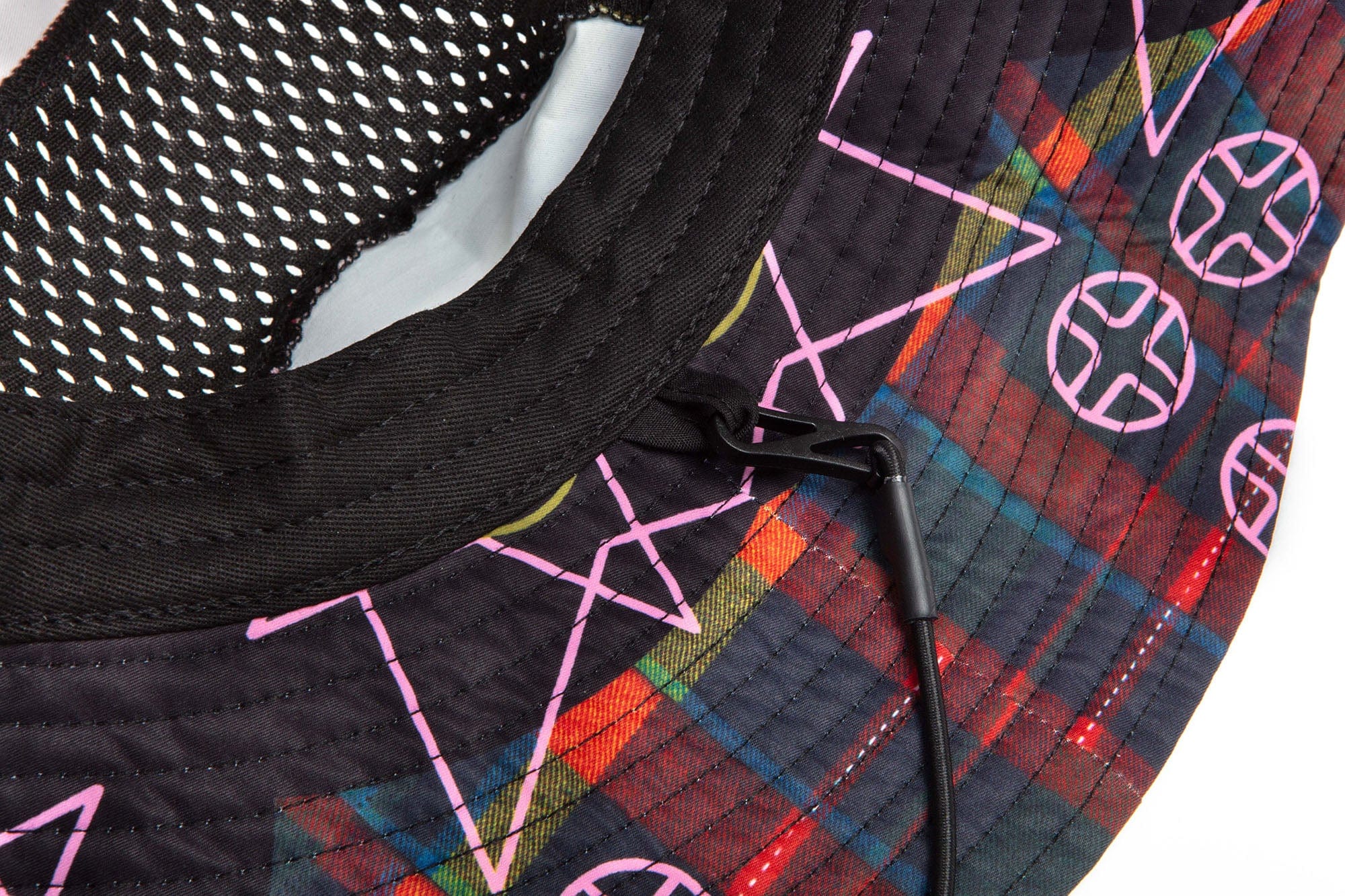 NERHI Mesh-Paneled Tribal Graphic Bucket Hat, premium urban and streetwear designers apparel on PROJECTISR.com, NERHI