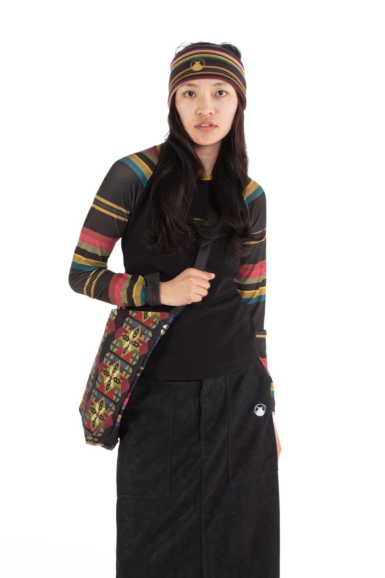 NERHI Monogram Back Striped Crossbody Bag, premium urban and streetwear designers apparel on PROJECTISR.com, NERHI