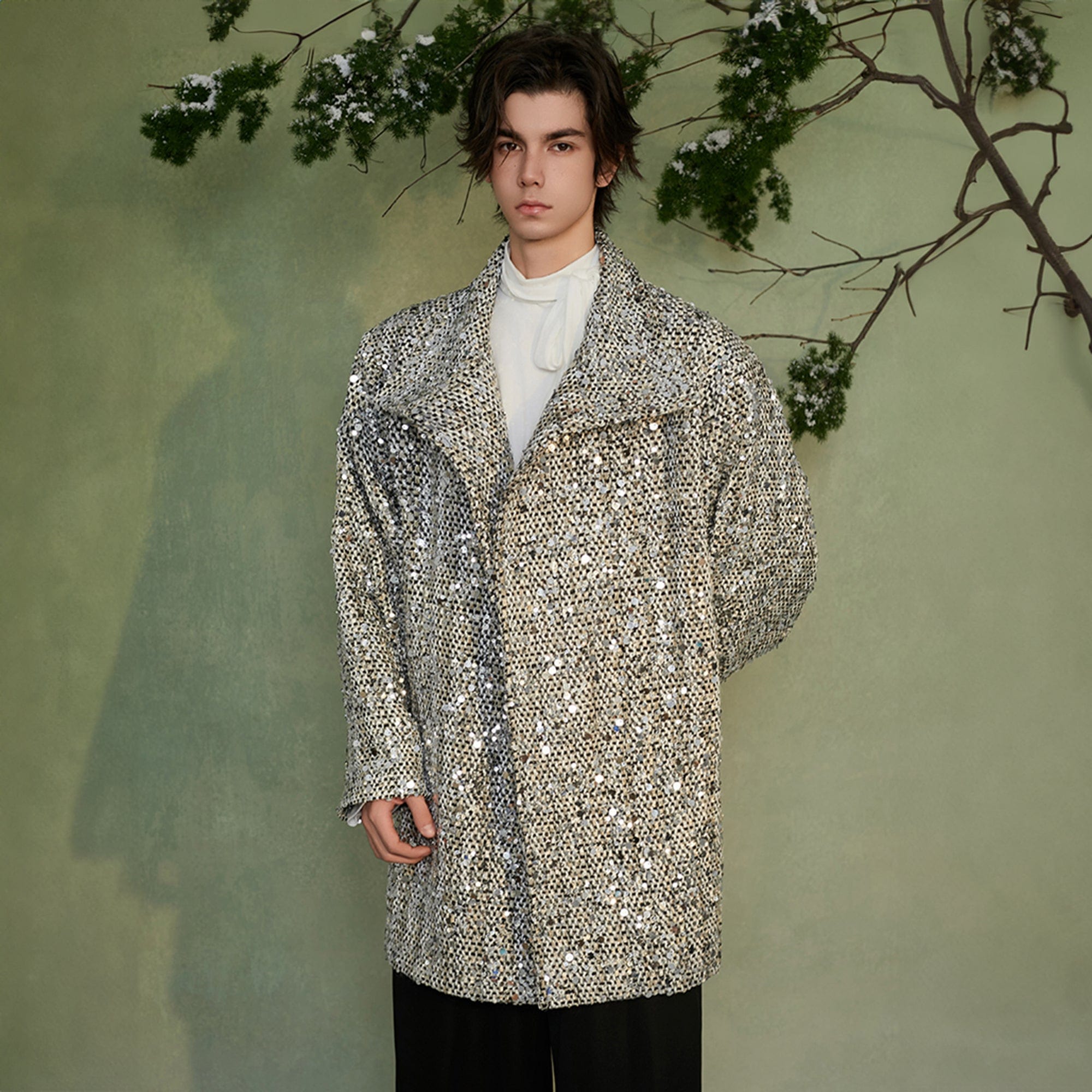 JIECHI Star Frost Layered Cape Coat, premium urban and streetwear designers apparel on PROJECTISR.com, JIECHI