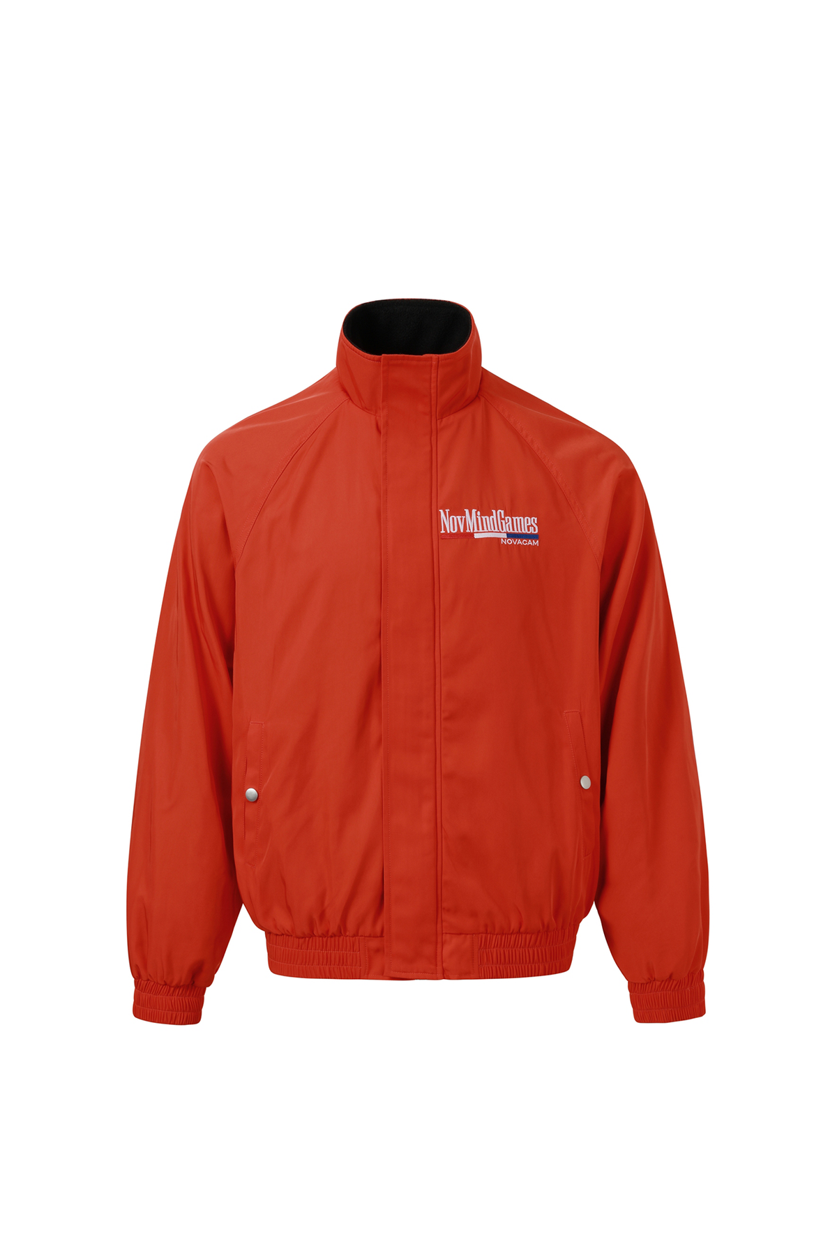 NOVACAM Retro Embroidered Fleece-Lined Woven Jacket