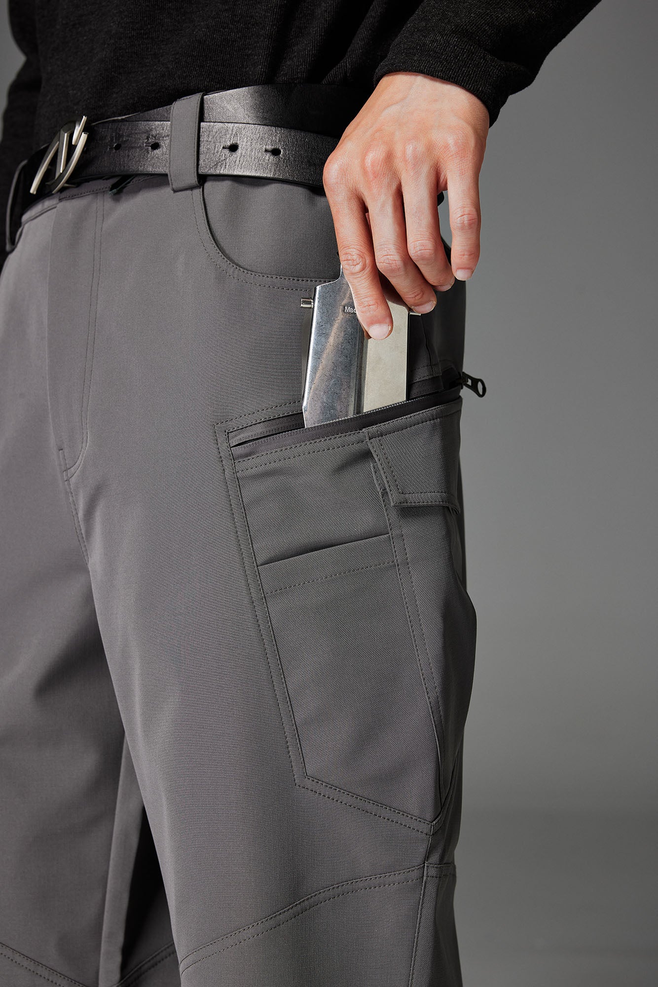 CATSSTAC Tech Panel Zip-Hem Waterproof Pants, premium urban and streetwear designers apparel on PROJECTISR.com, CATSSTAC