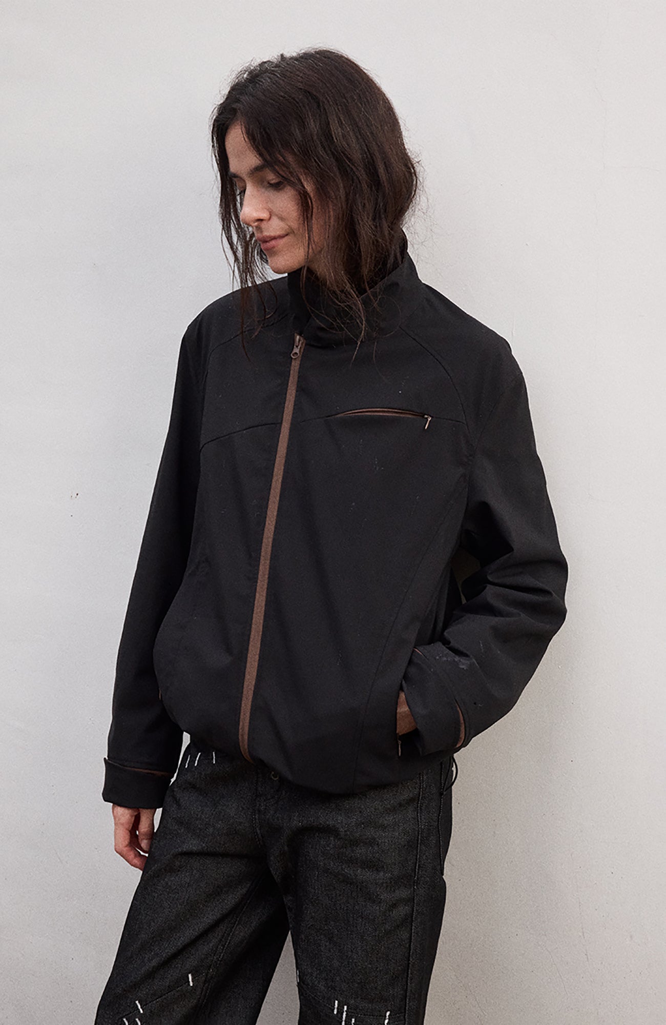 KREATE Asymmetric Zip-Up Utility Jacket
