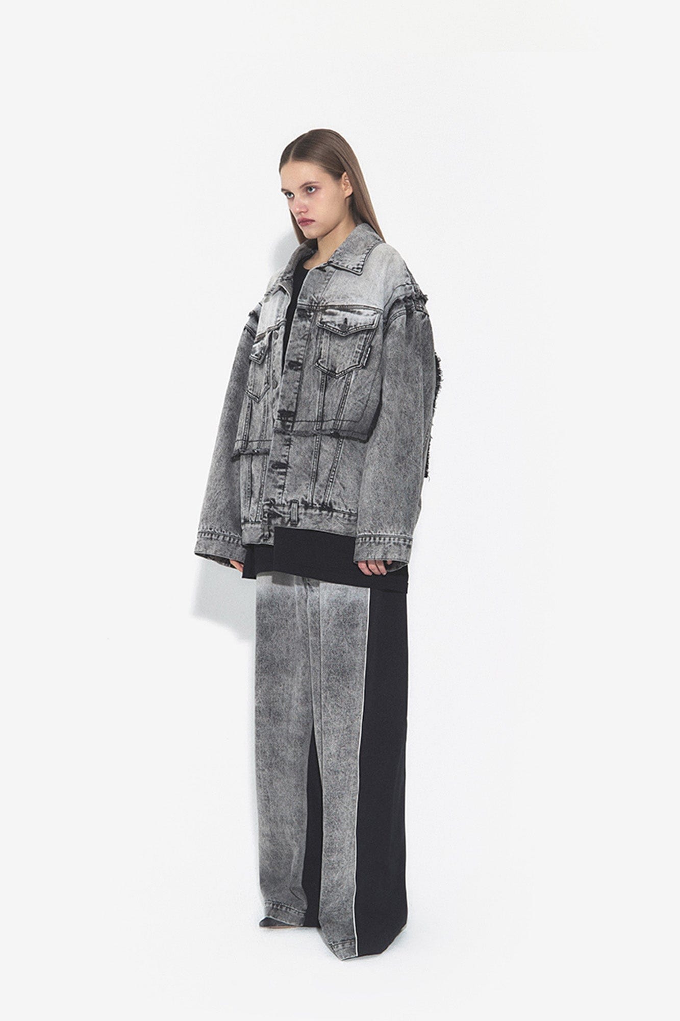 VANN VALRENCE Structural Panel Acid-Washed Oversized Denim Jacket, premium urban and streetwear designers apparel on PROJECTISR.com, VANN VALRENCE