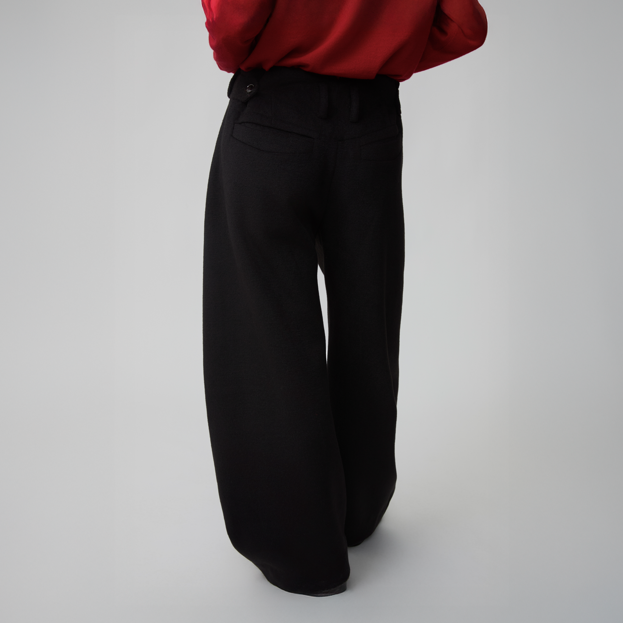 OPICLOTH Essential Wool-Blend Barrel Pants, premium urban and streetwear designers apparel on PROJECTISR.com, OPICLOTH