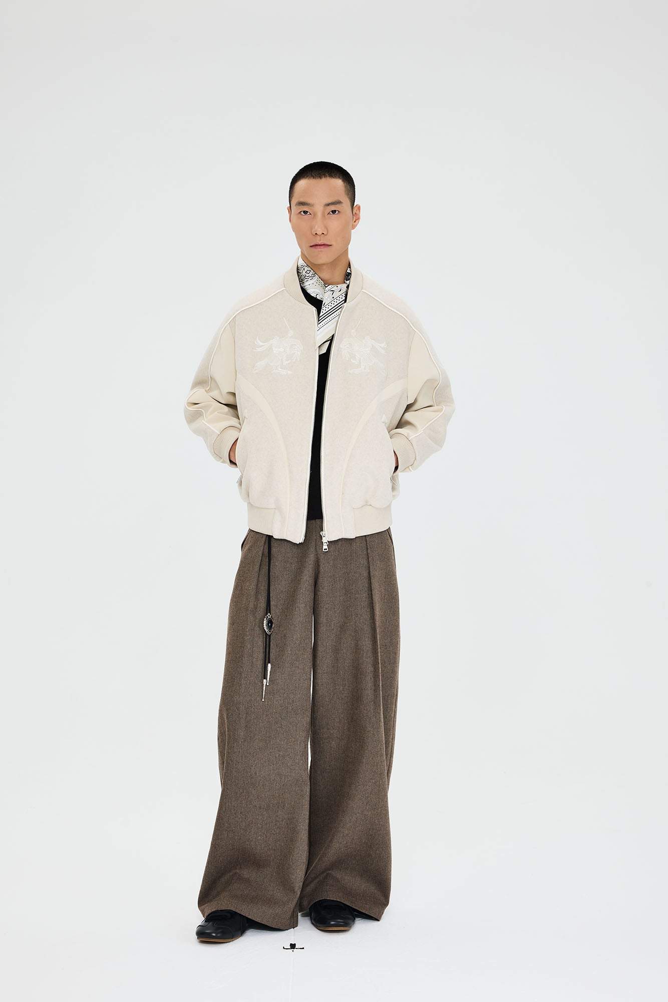 CATSSTAC Warrior Embroidered Panel Bomber Jacket, premium urban and streetwear designers apparel on PROJECTISR.com, CATSSTAC