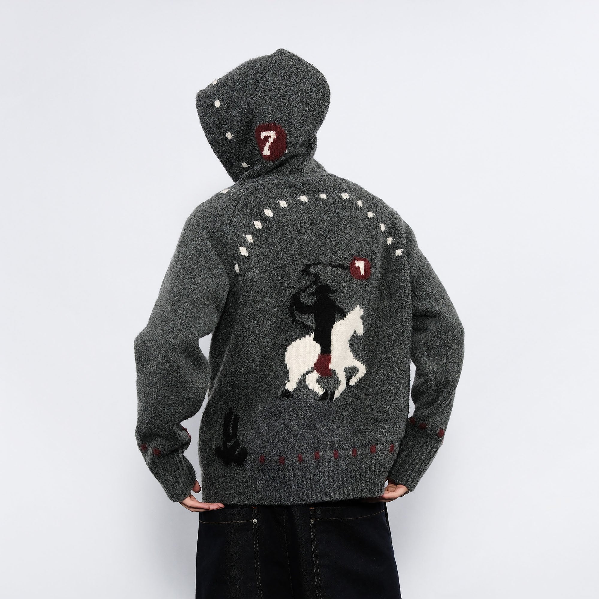 7440 37 1 Fair Isle Wool-Blend Hooded Cardigan, premium urban and streetwear designers apparel on PROJECTISR.com, 7440 37 1