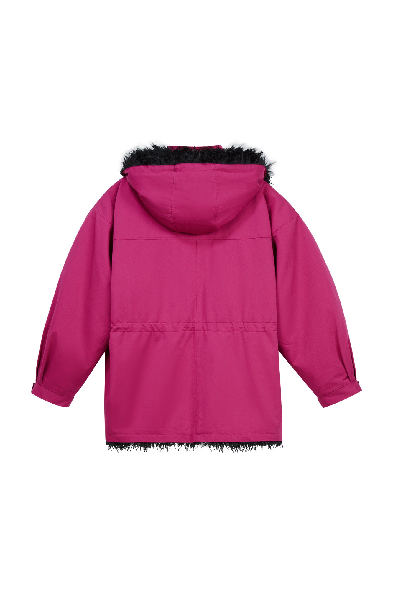 VANN VALRENCE Detachable Hood Faux-Fur Collar Parka