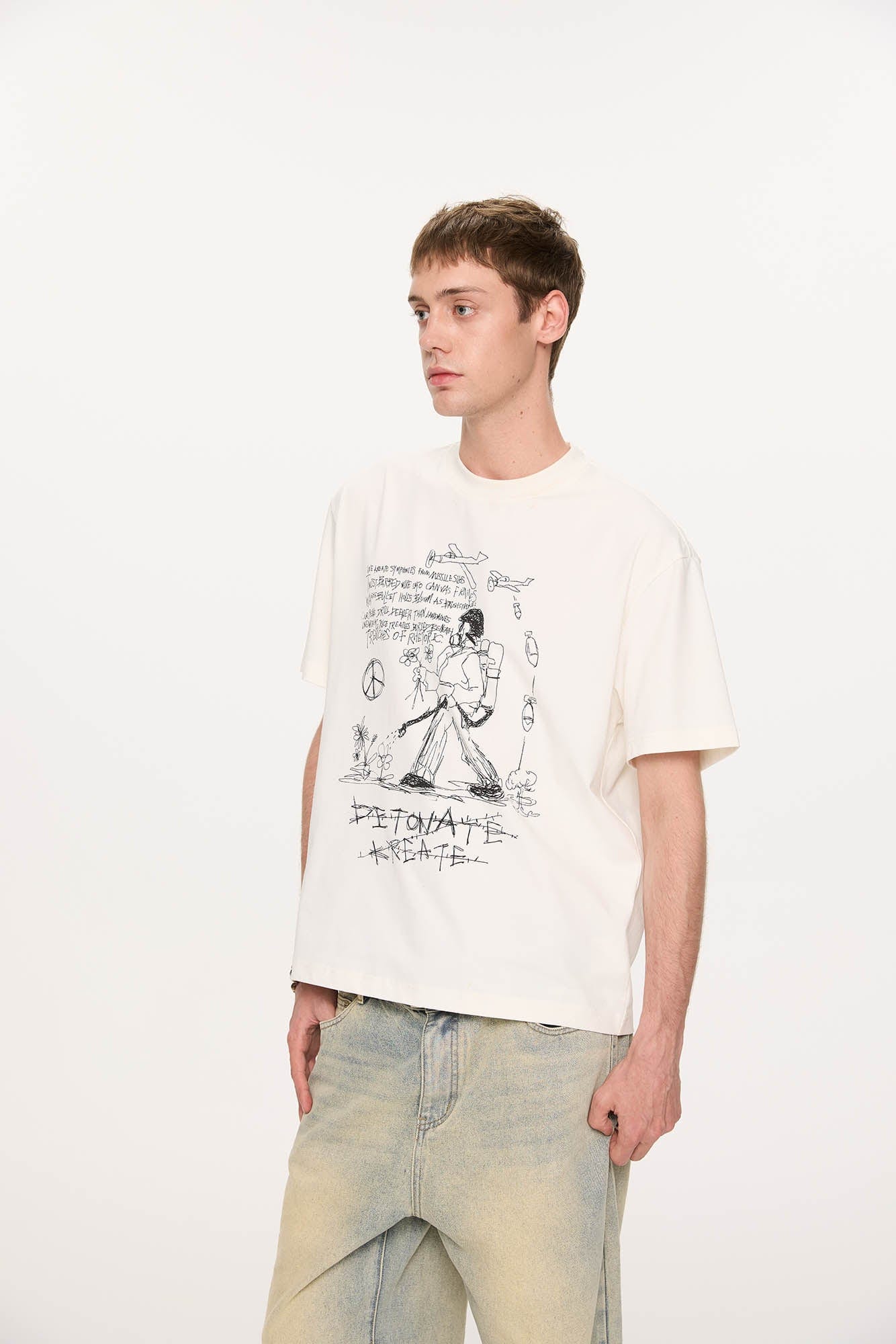 KREATE Anti-War Graphic Sorona T-Shirt