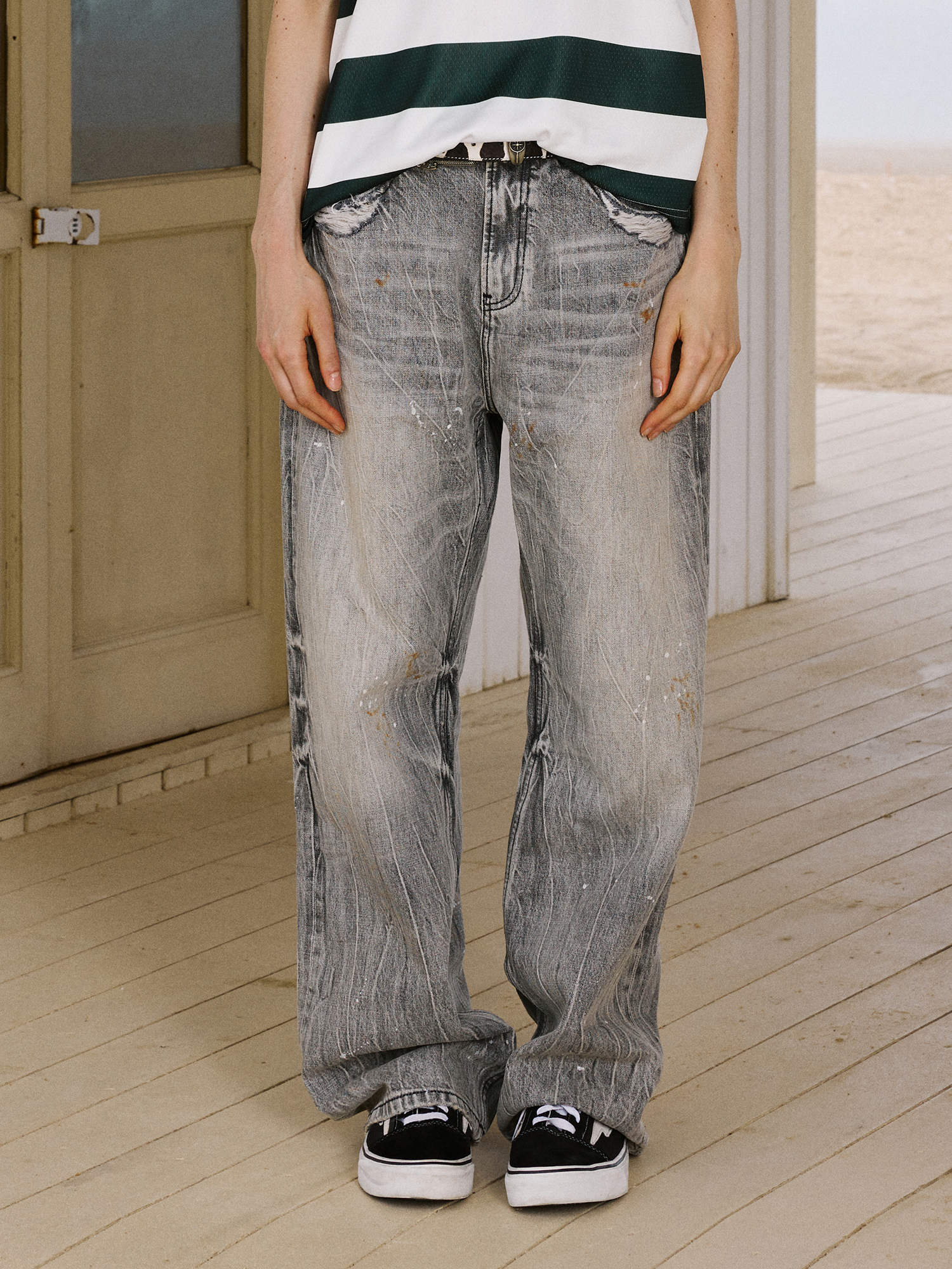 IN EXISTENCE Selvedge Slub Yarn Straight-Leg Jeans