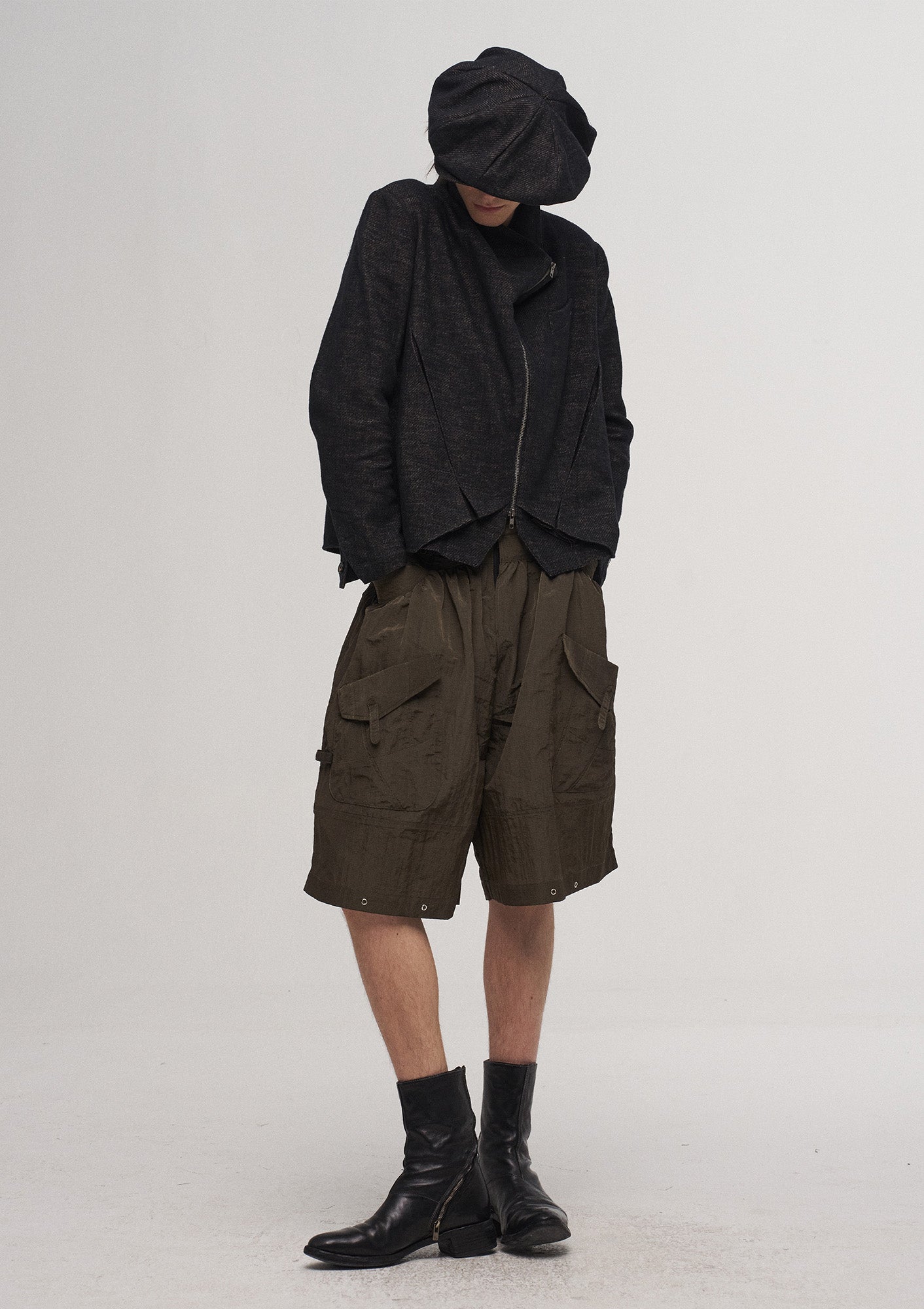 ILNya Nieternite Nifutur Double-Layer Weave Linen Jacket Black, premium urban and streetwear designers apparel on PROJECTISR.com, ILNya Nieternite Nifutur