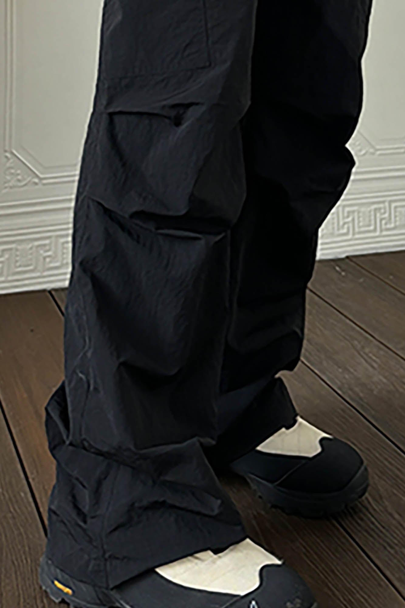 KREATE Crinkled Zippered Cargo Pants, premium urban and streetwear designers apparel on PROJECTISR.com, KREATE