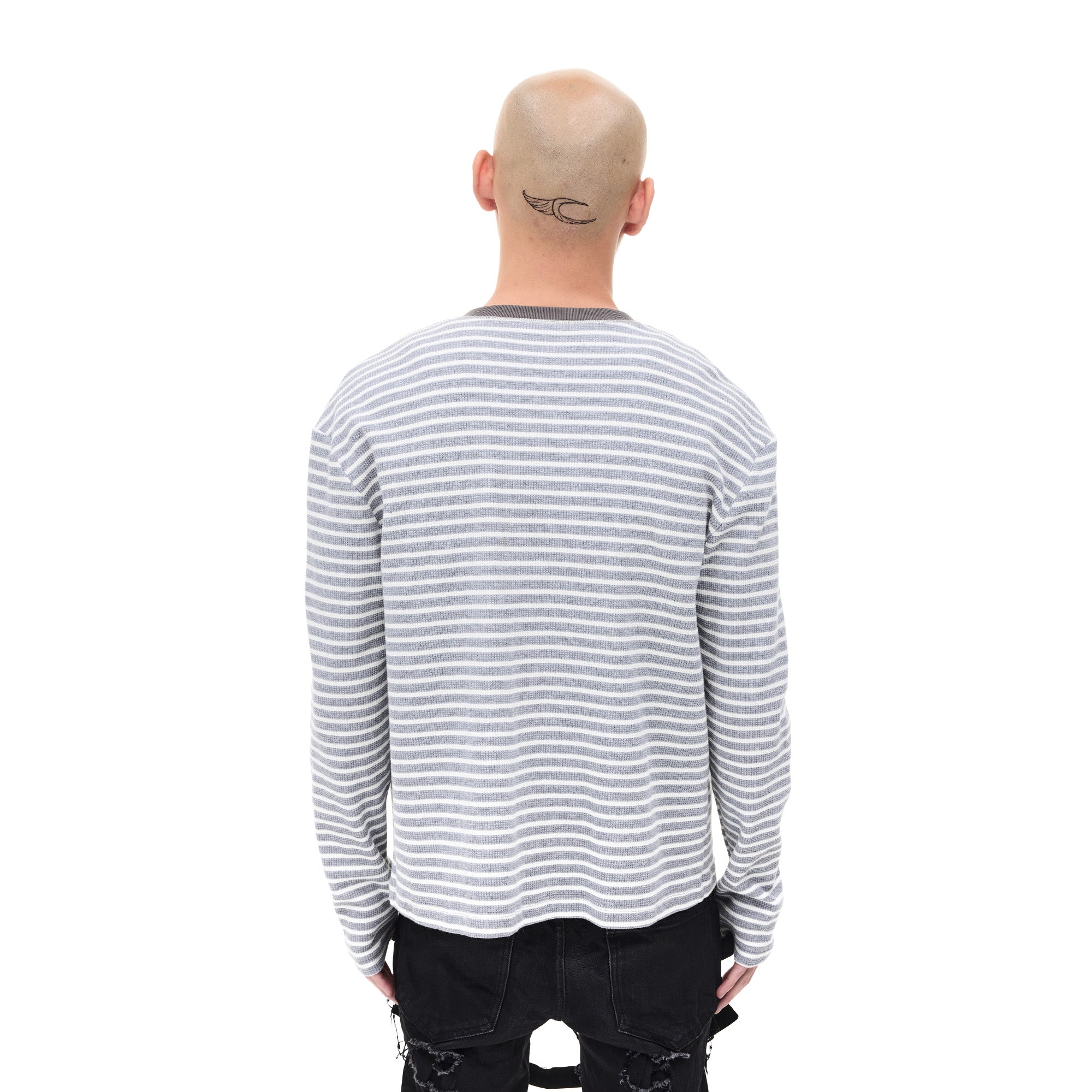 WHISTLEHUNTER Striped Badge Snap Slim Cardigan, premium urban and streetwear designers apparel on PROJECTISR.com, WHISTLEHUNTER