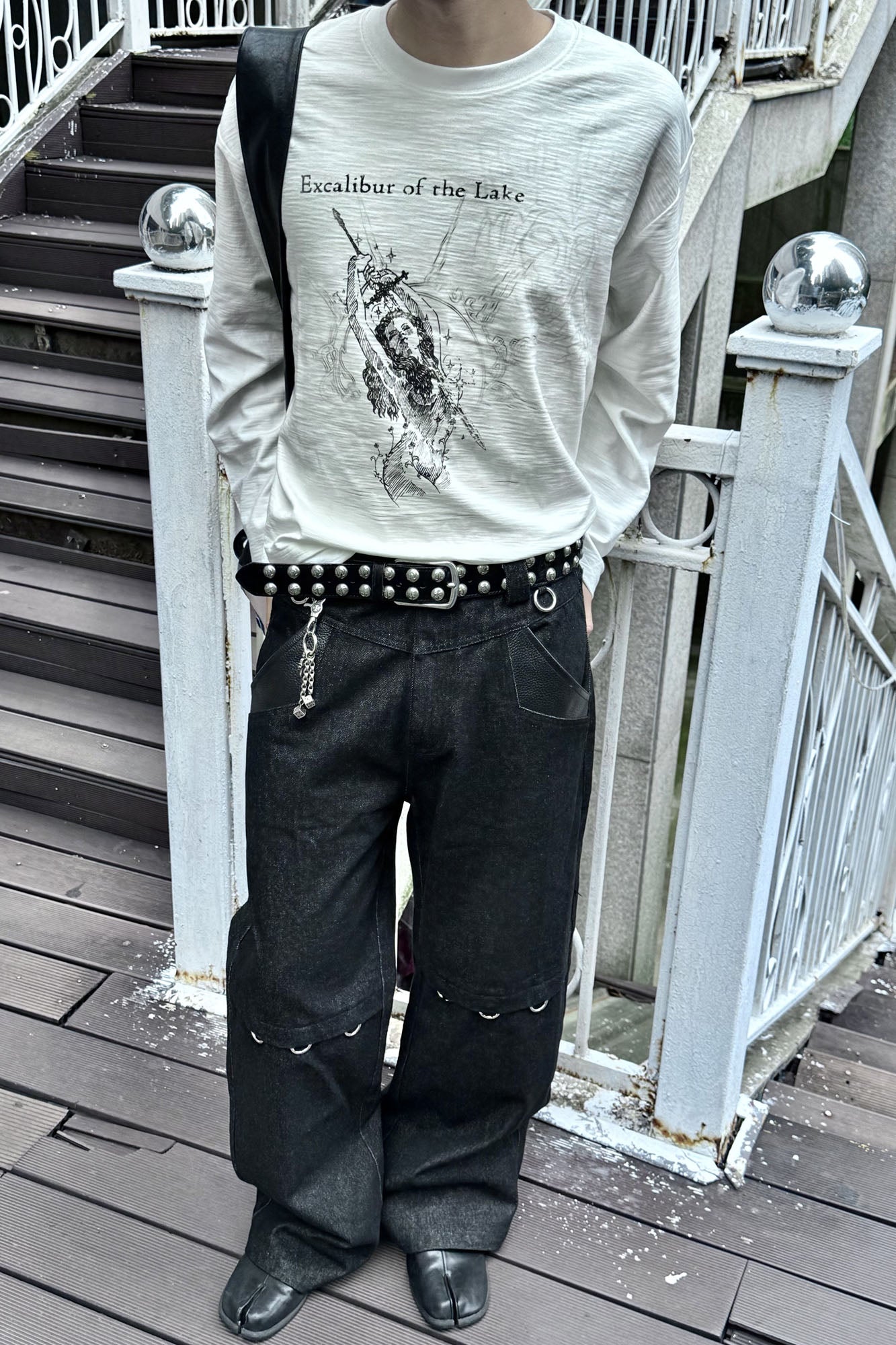 ESAIAS Excalibur Graphic Tapered Cuff Long-Sleeve Tee, premium urban and streetwear designers apparel on PROJECTISR.com, ESAIAS