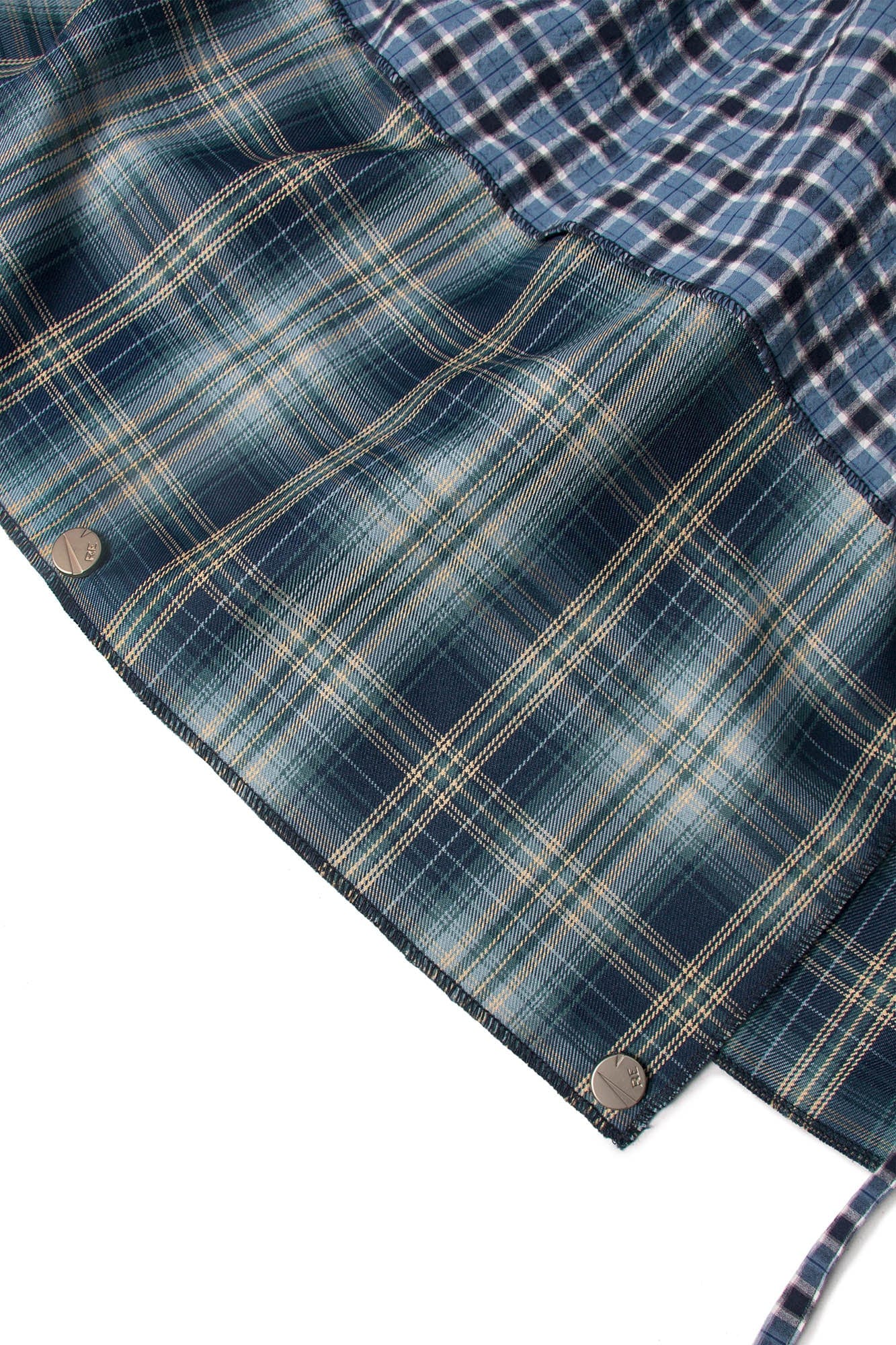 RELABEL Multi-Wear Plaid Layered Draped Skirt, premium urban and streetwear designers apparel on PROJECTISR.com, RELABEL