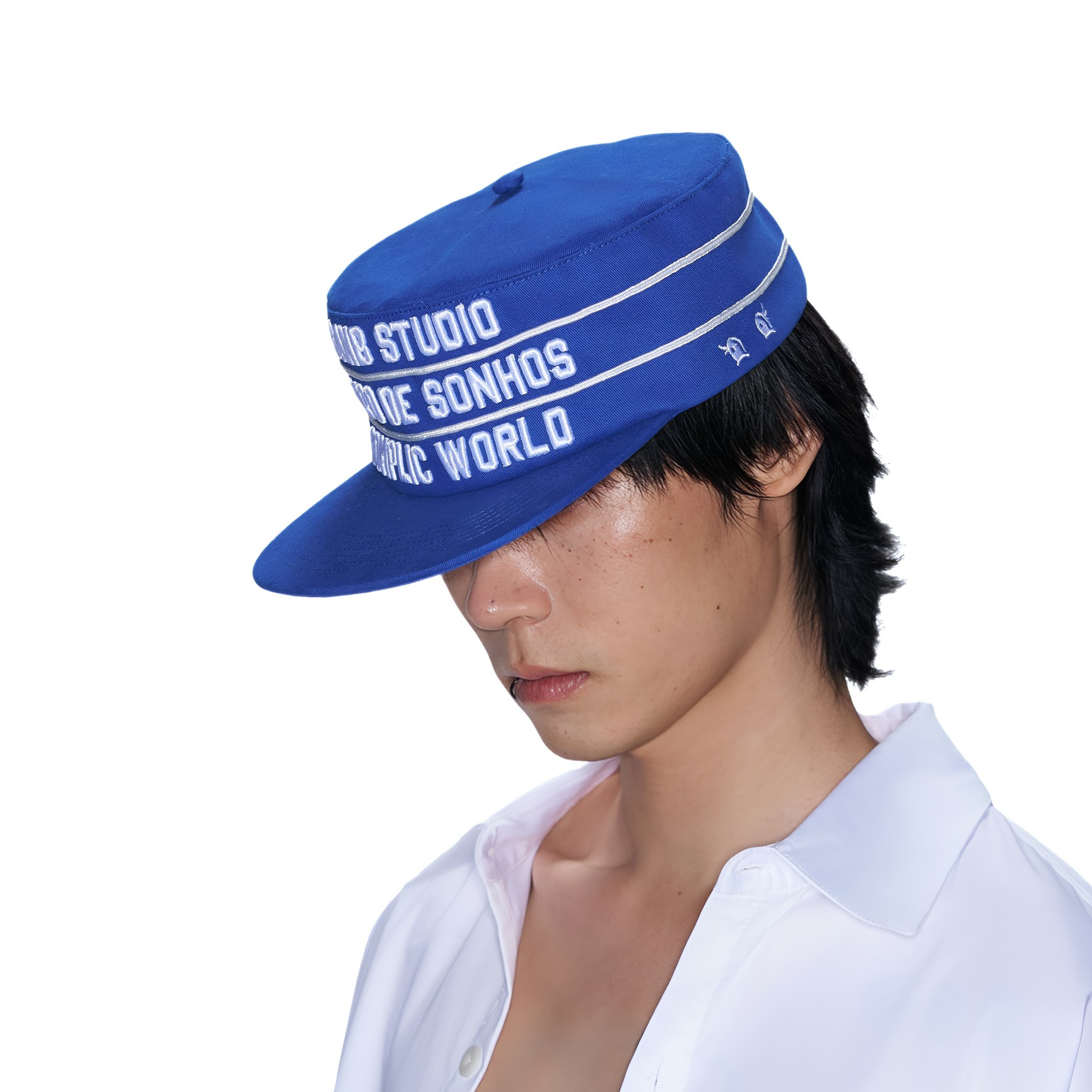 SANB Text Embroidered Pillbox Cap