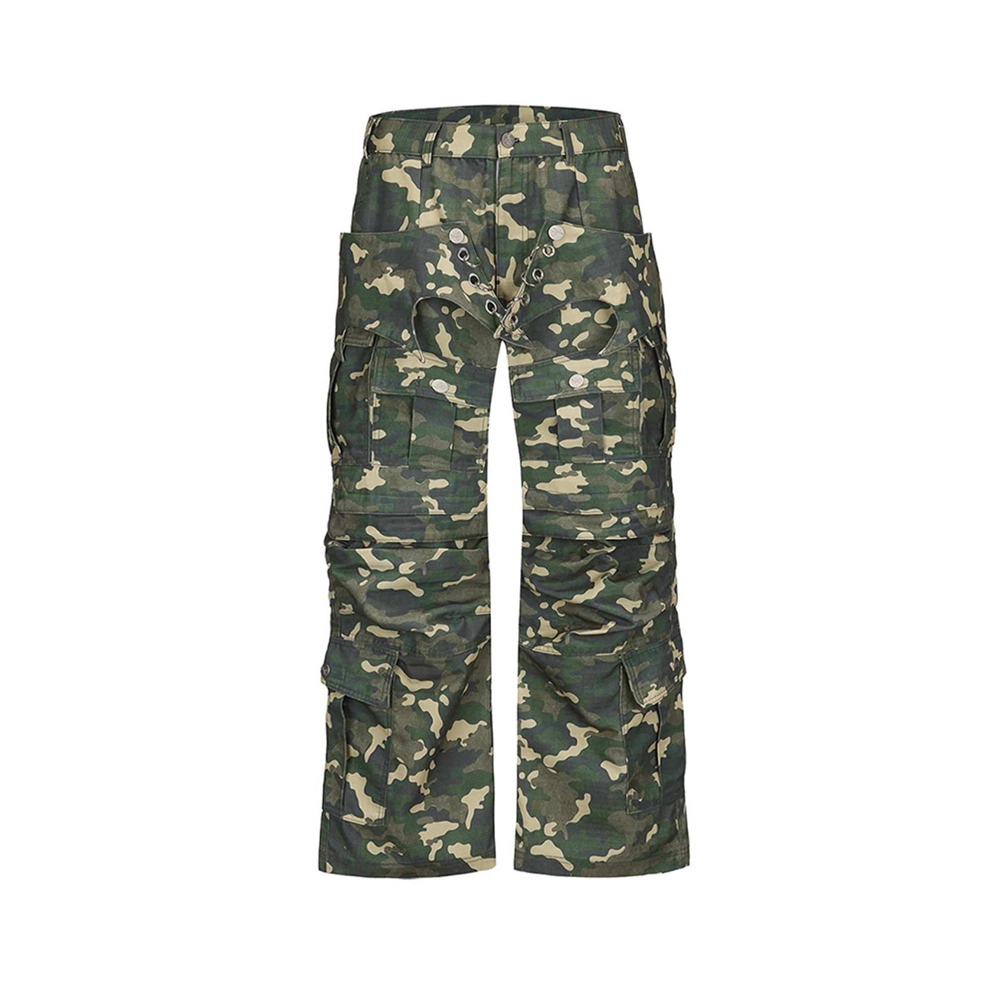 CYCYCY Camo Wide-Leg Cargo Pants