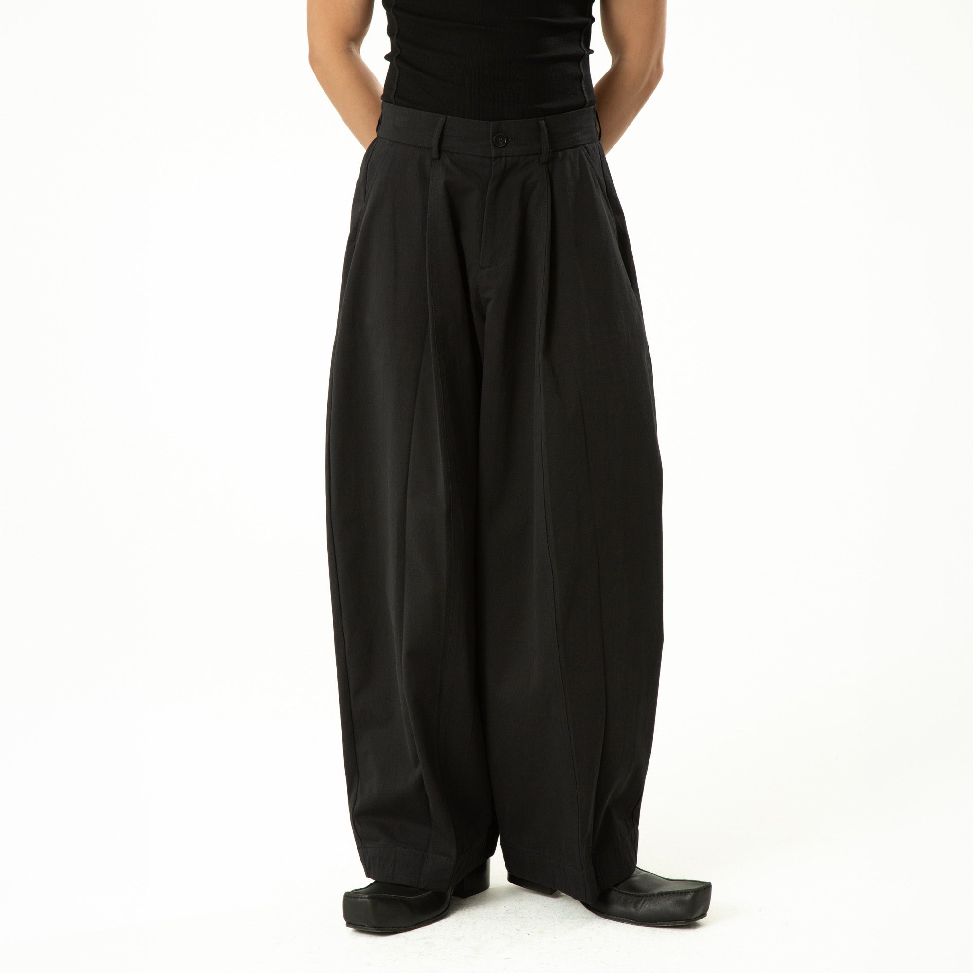 CLP High-Waist Curved Wide-Leg Pants, premium urban and streetwear designers apparel on PROJECTISR.com, CLP